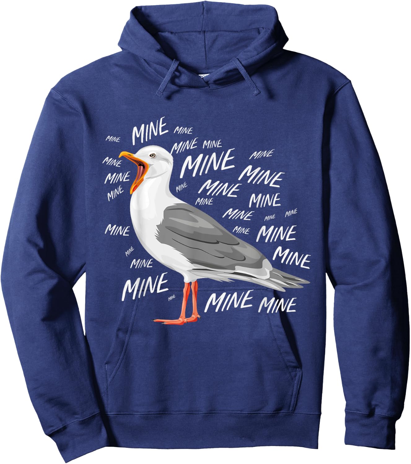 Funny Seagull Mine Hoodie - Hoodie | Navy