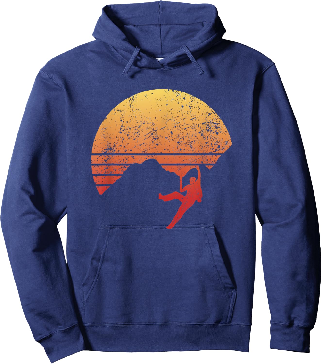 Bouldering Climbing Retro Mountains Gift Hoodie - Hoodie | Navy