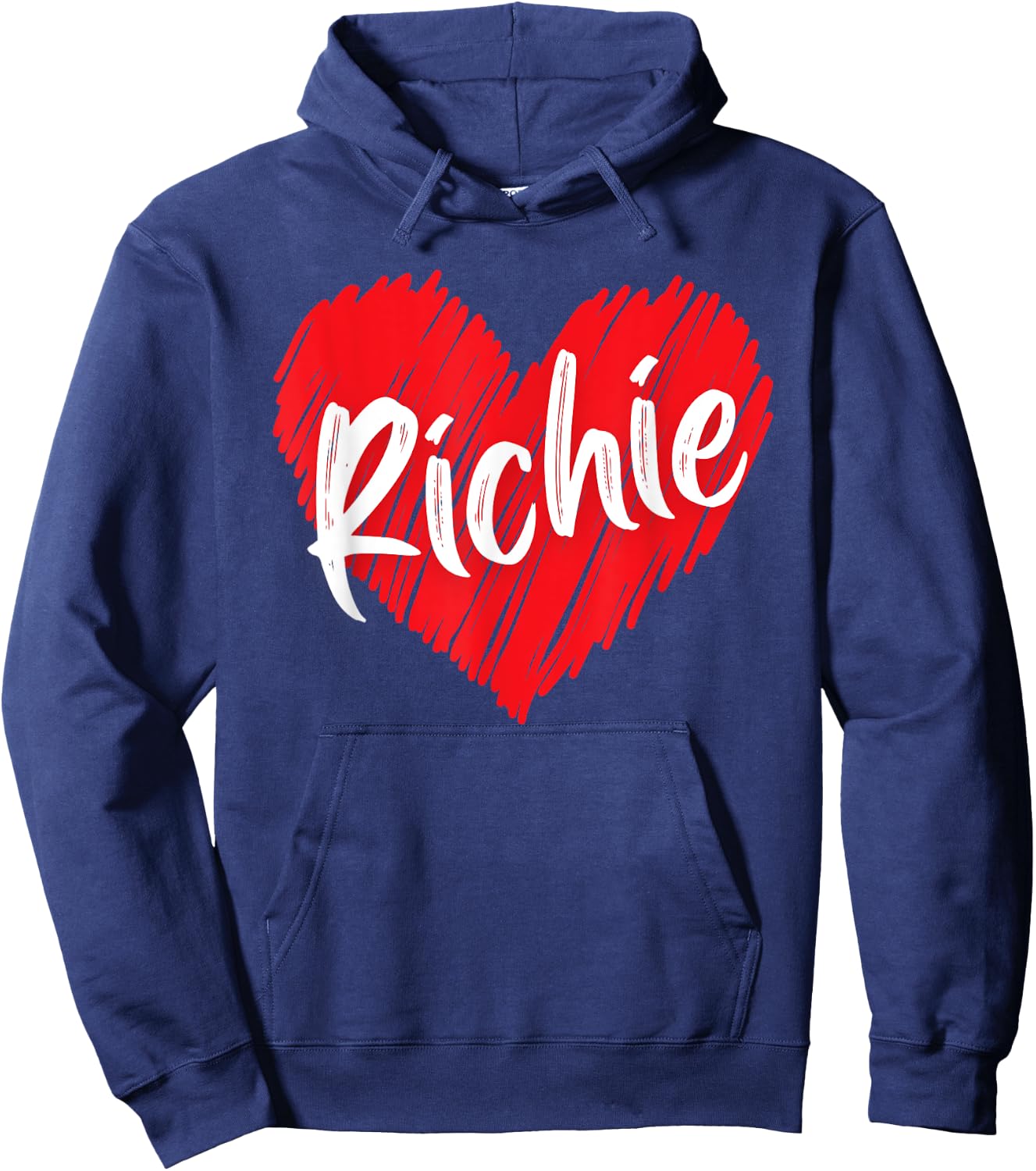 I Love Richie Heart Personalized Name Richie Hoodie - Hoodie | Navy