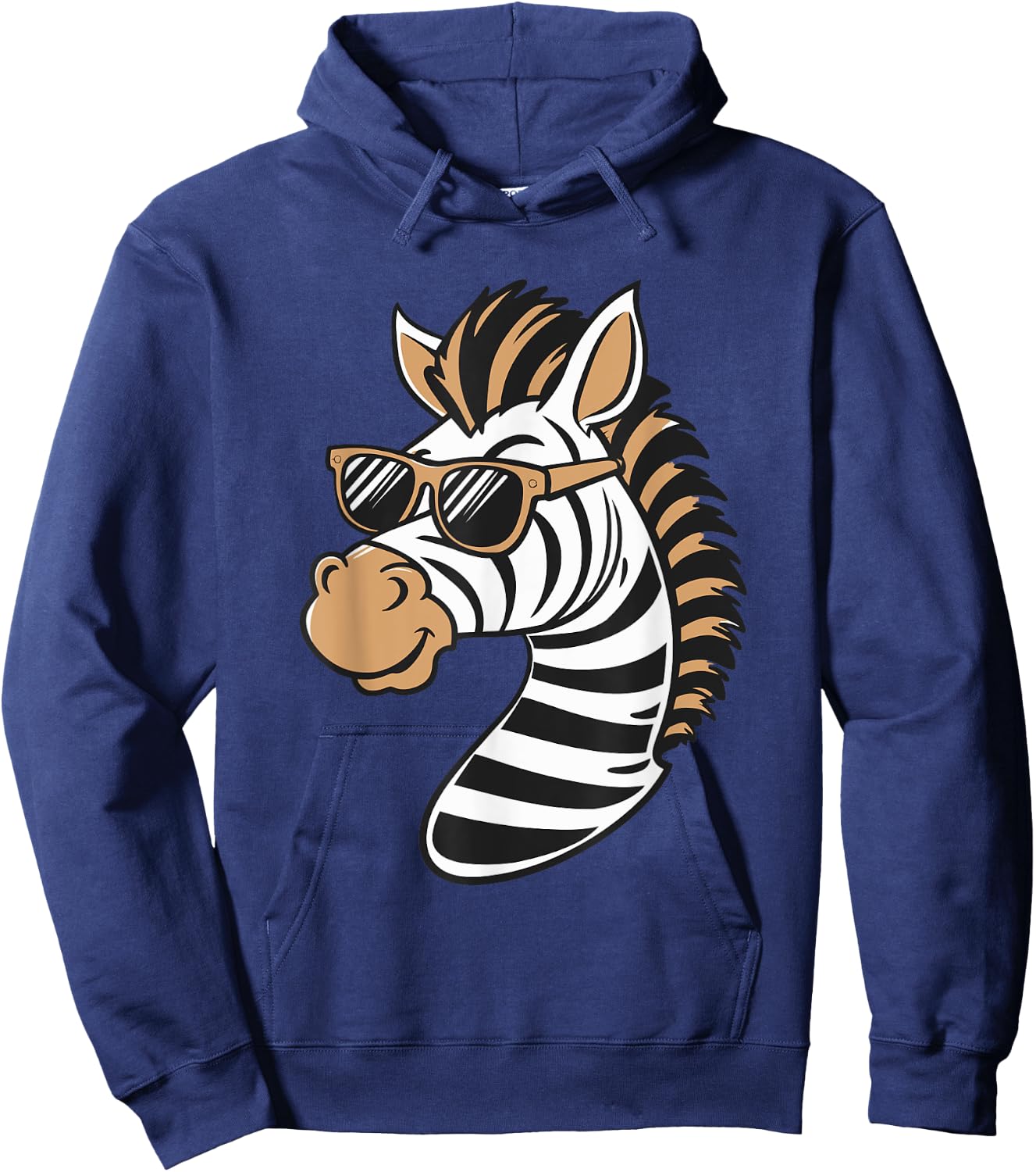Funny Zebra with Sunglasses Hoodie - Hoodie | Navy