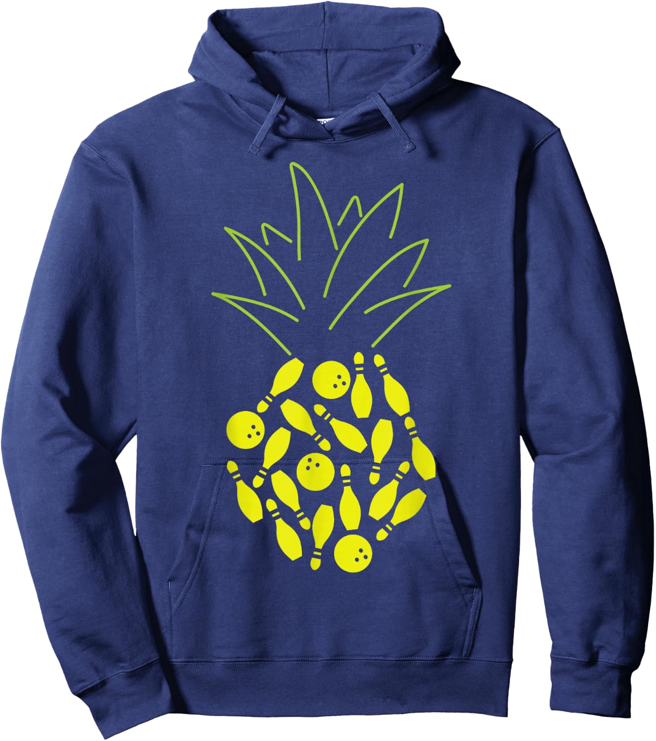 Funny Bowling Pineapple Hoodie - Hoodie | Navy