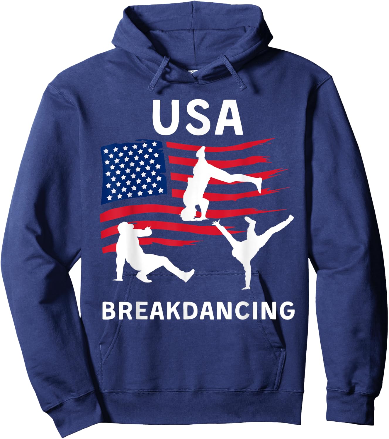 USA Breakdancing - Breakdancing USA Flag Hoodie - Hoodie | Navy