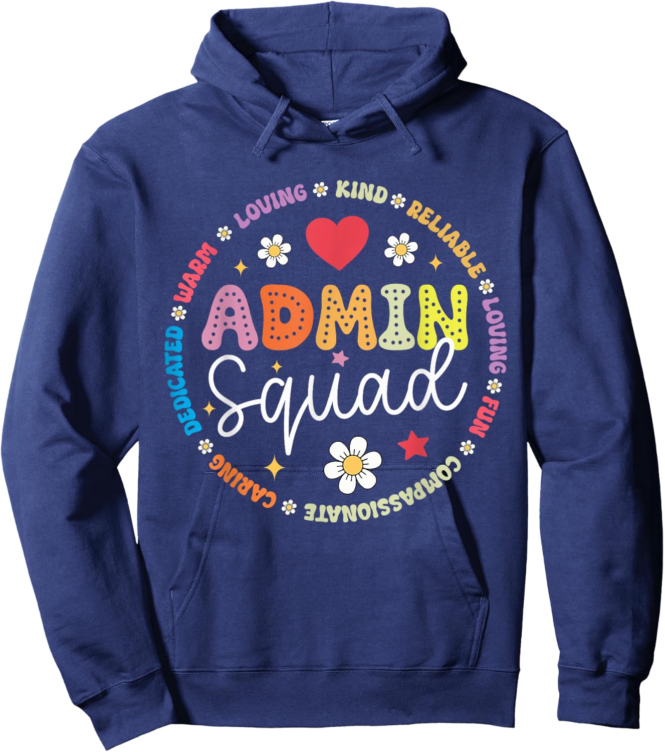 Cute Admin Squad Admin Assistants Office Squad Hoodie - Hoodie | Navy