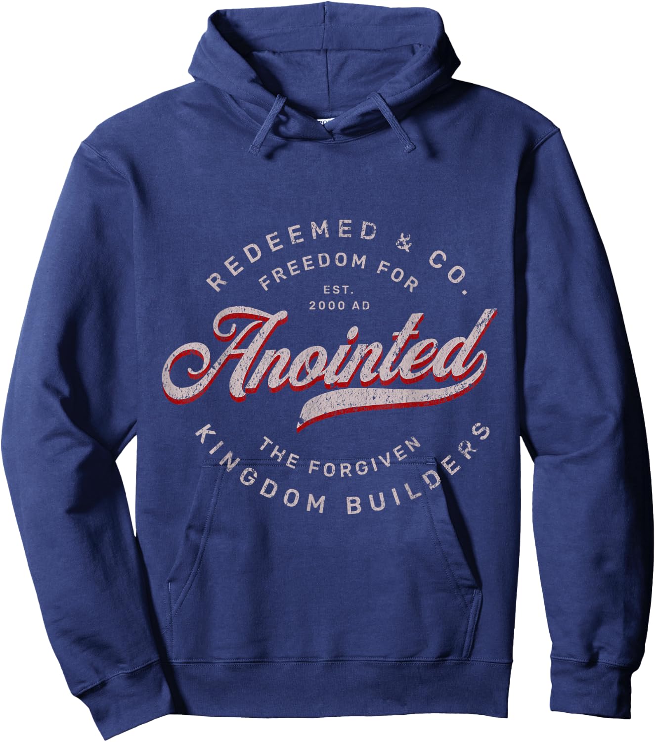Anointed - Redeemed & Co Kingdom Builders Hoodie - Hoodie | Navy