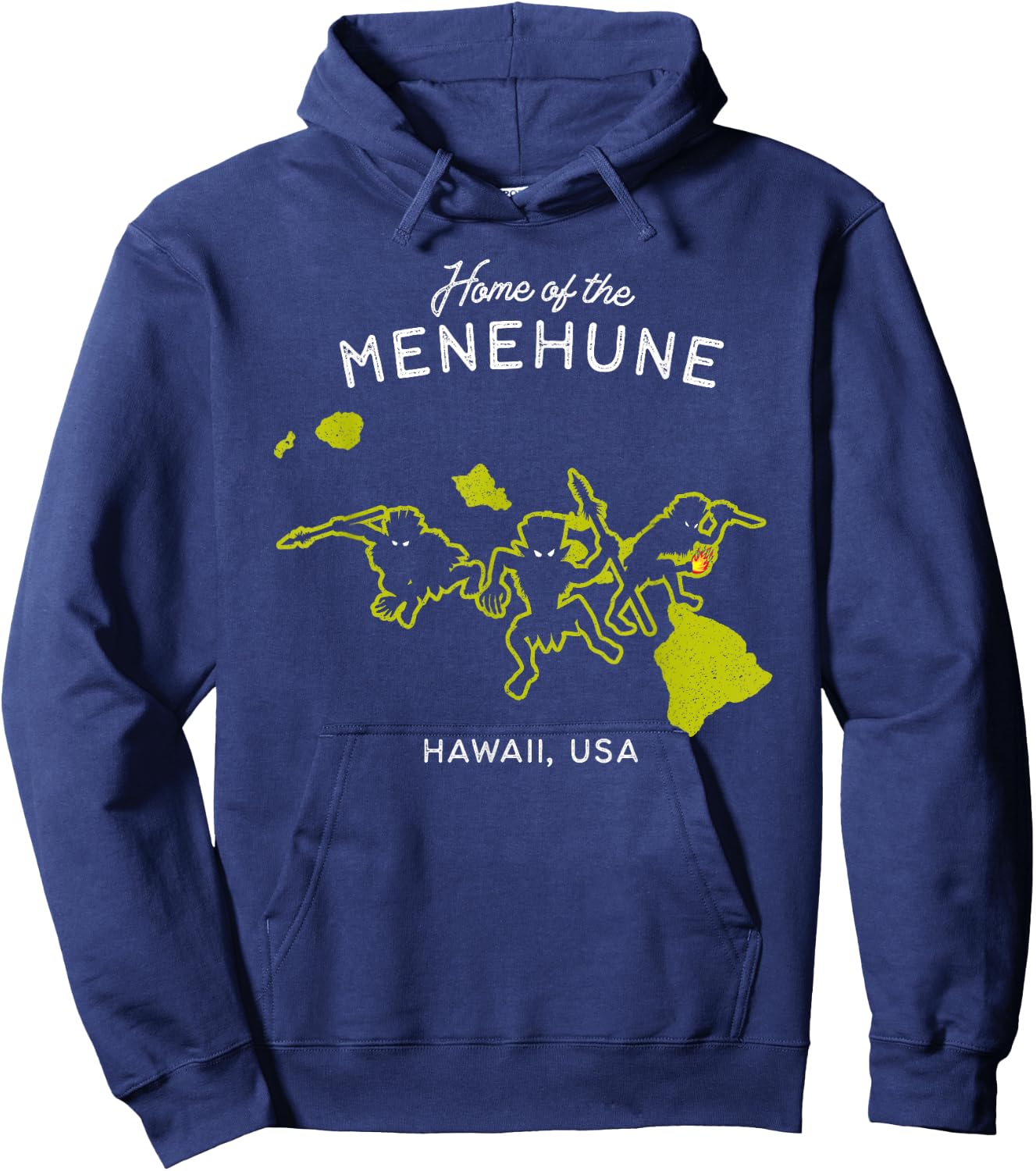 Home of the Menehune - Hawaii, USA Cryptid Hoodie - Hoodie | Navy