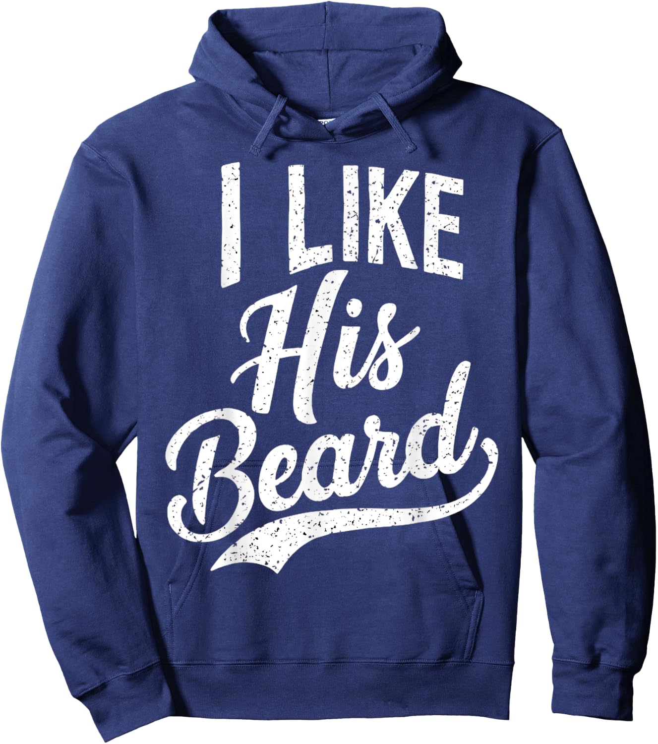 I Like His Beard Matching Couples Vintage Daddy Hoodie - Hoodie | Navy