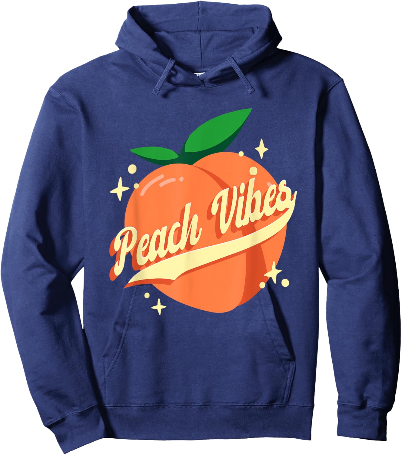 Fruits Lover Peach Vibes Hoodie - Hoodie | Navy