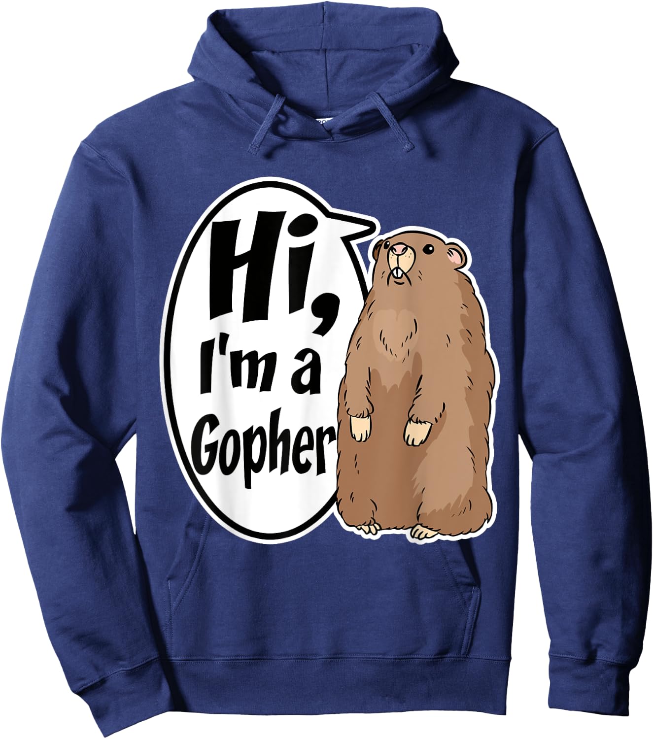 Hi I'm A Gopher Funny Halloween Party Hoodie - Hoodie | Navy