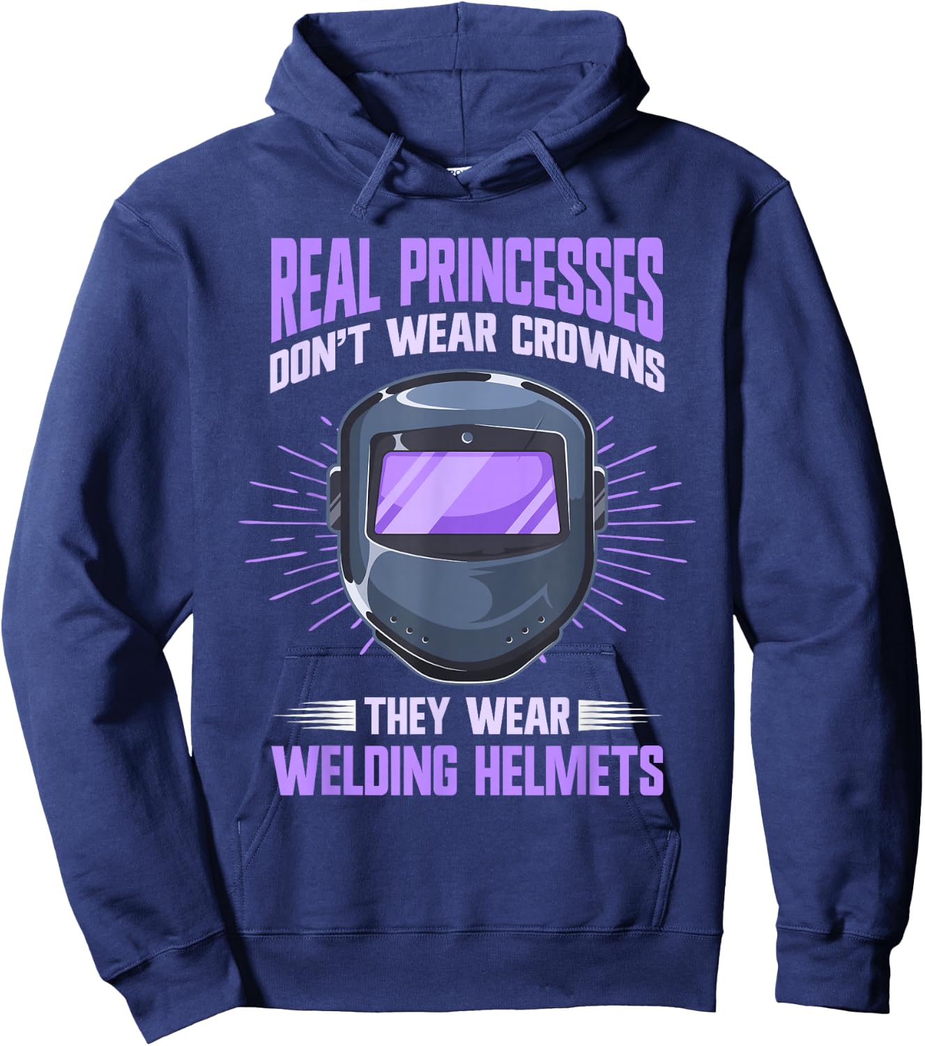 Female Metalworker Ironmaker Welder Hoodie - Hoodie | Navy