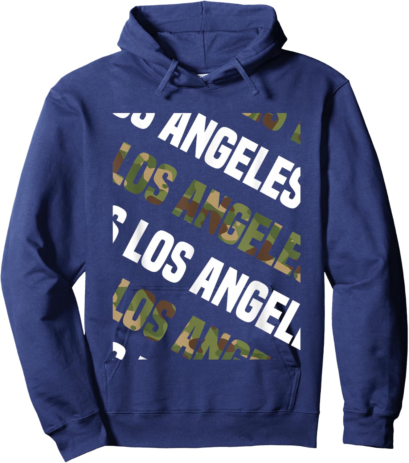 Los Angeles Camo Pattern Green Camouflage Hoodie - Hoodie | Navy
