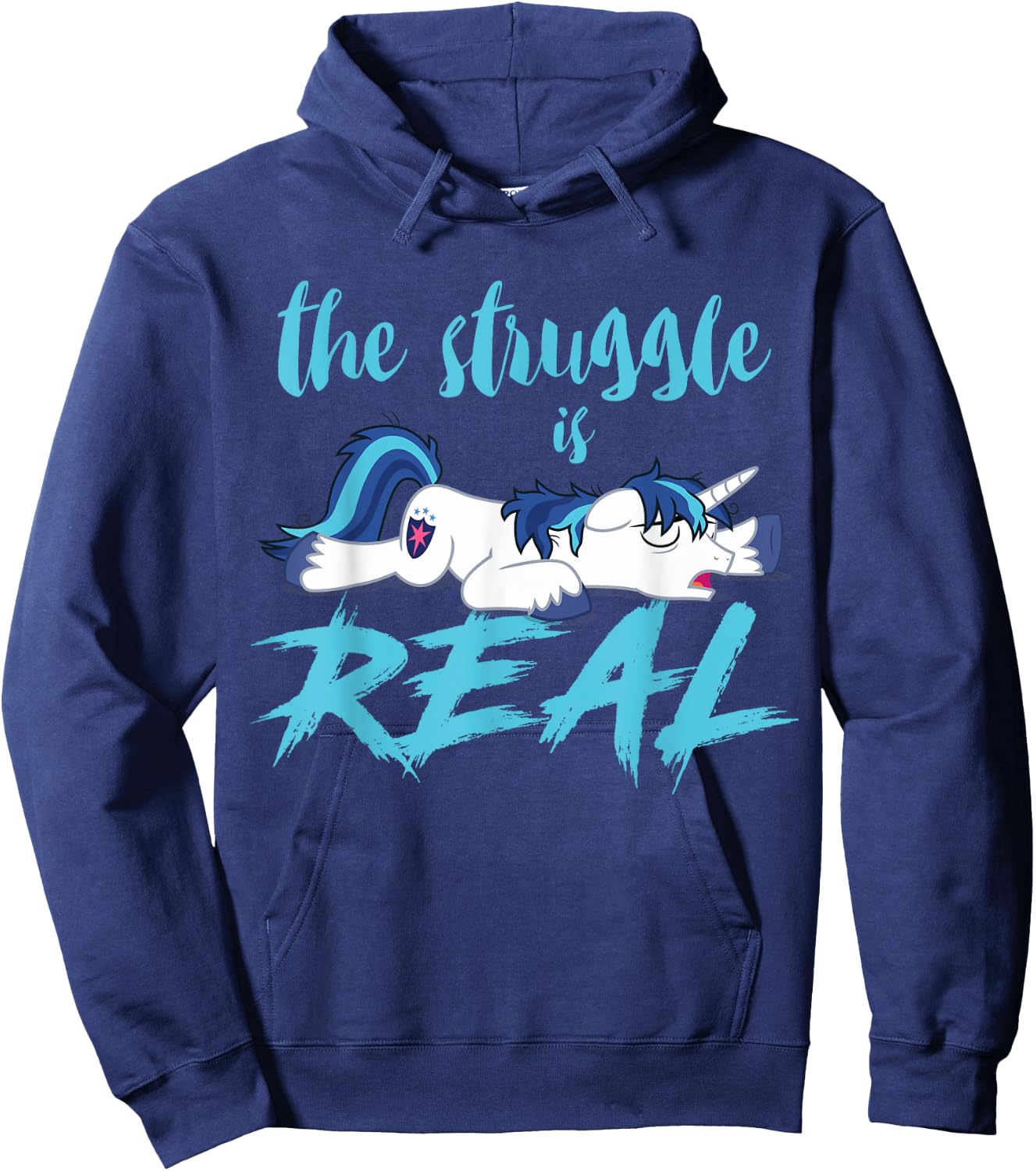 The Struggle Is Real Unicorn Hoodie - Hoodie | Navy