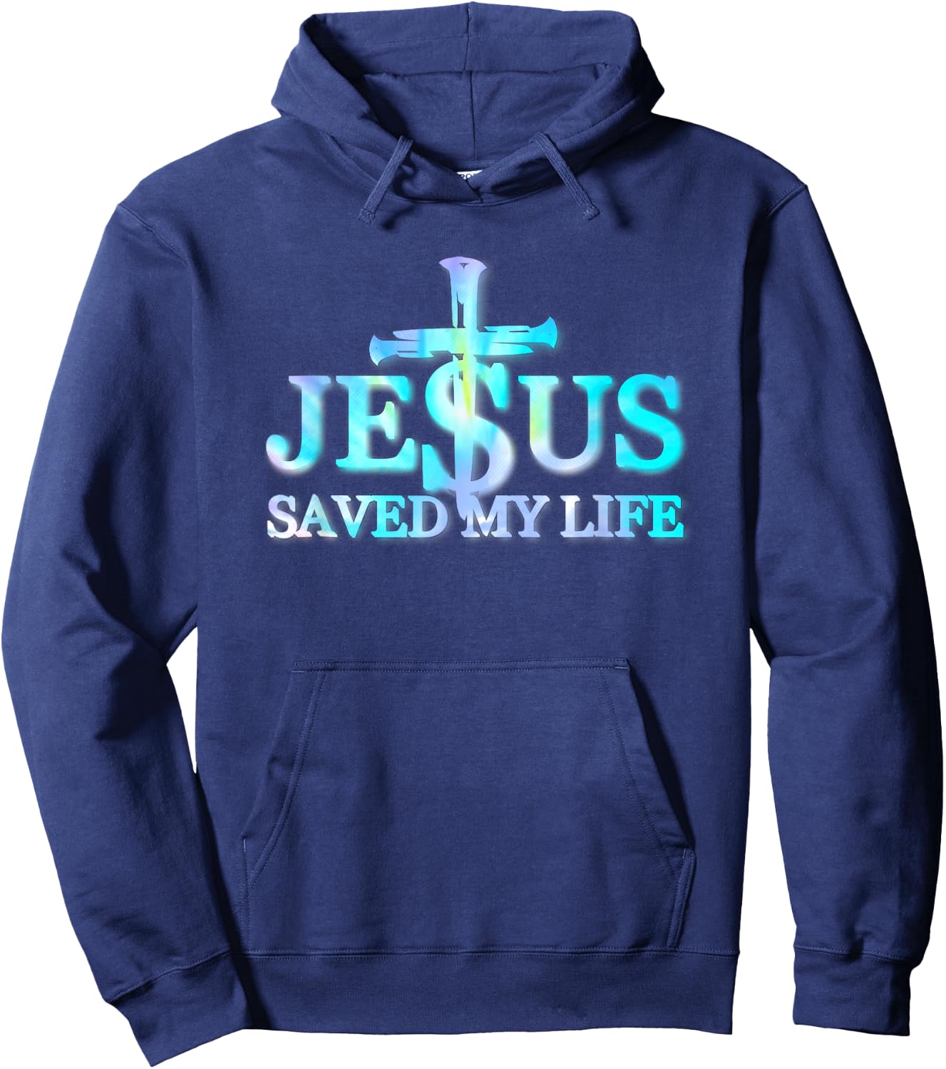 Tie Dye Jesus Christ Saved My Life Gift Men Hoodie - Hoodie | Navy