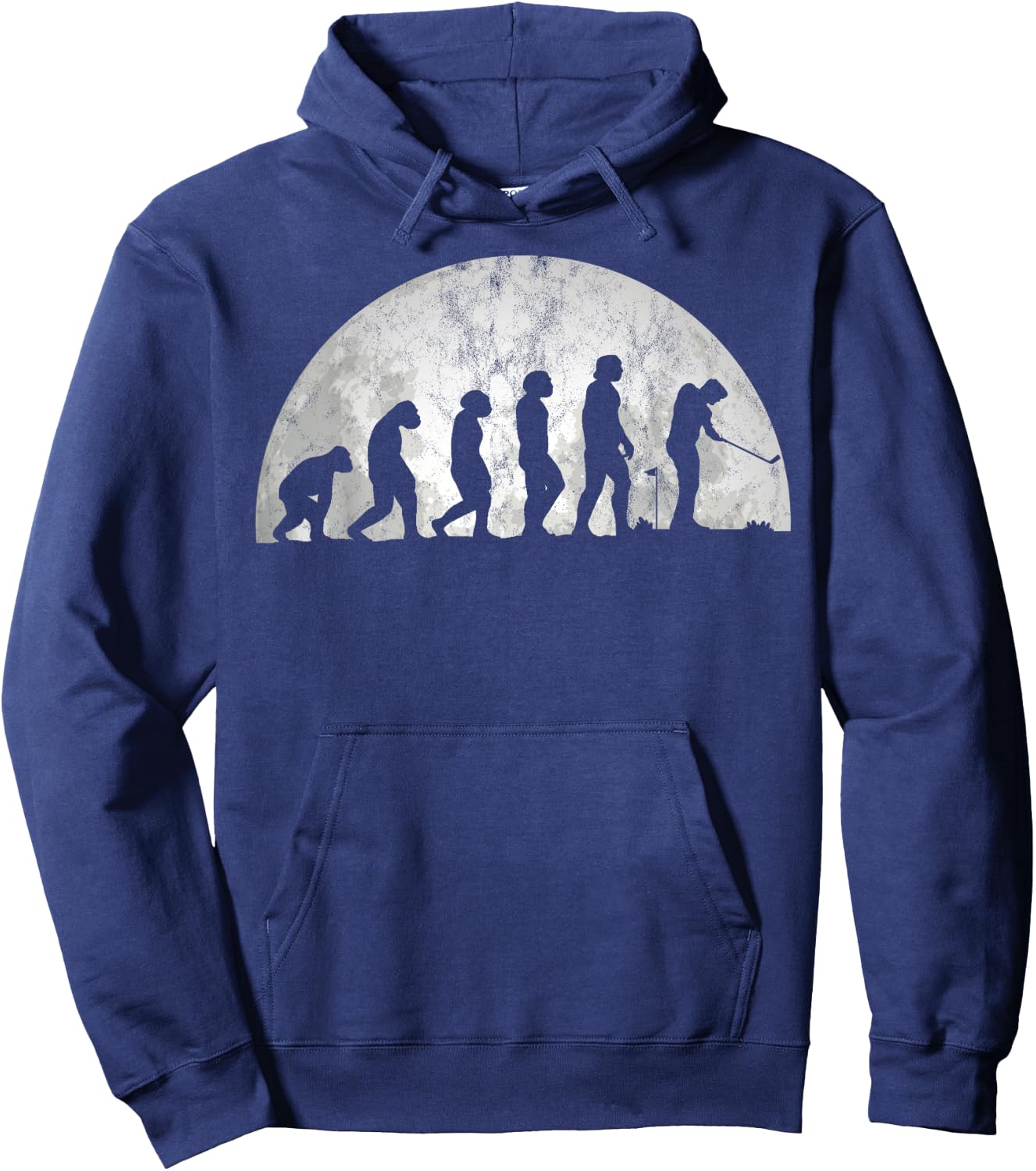 Golf Evolution - Evolution Of Man Golfing Hoodie - Hoodie | Navy