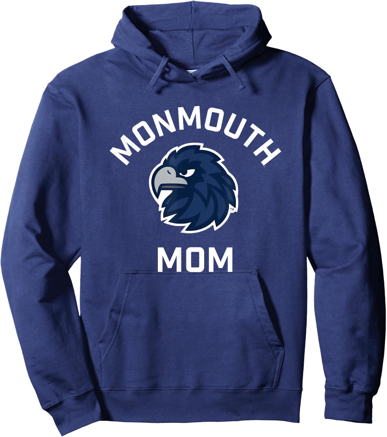 Monmouth University Hawks Arched Mom Hoodie - Hoodie | Navy