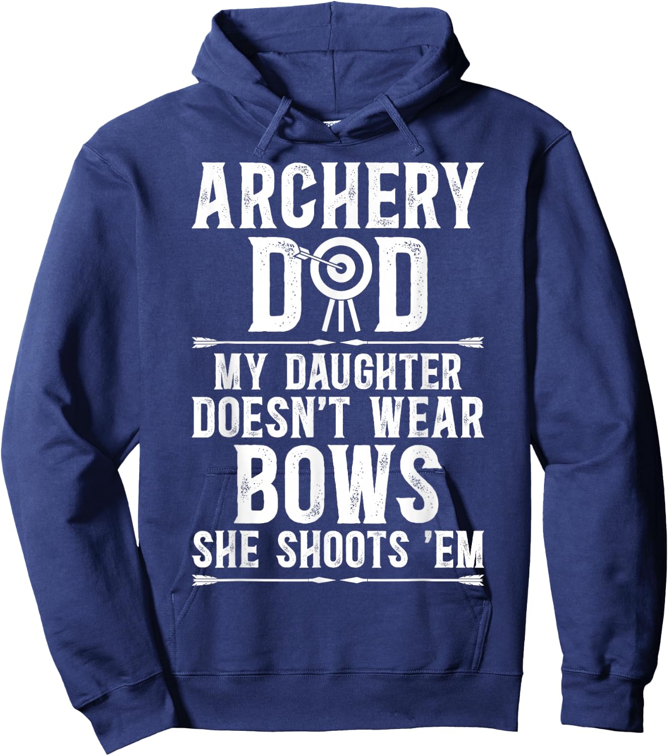 Archery Dad Funny Dad Of An Archer Father Hoodie - Hoodie | Navy
