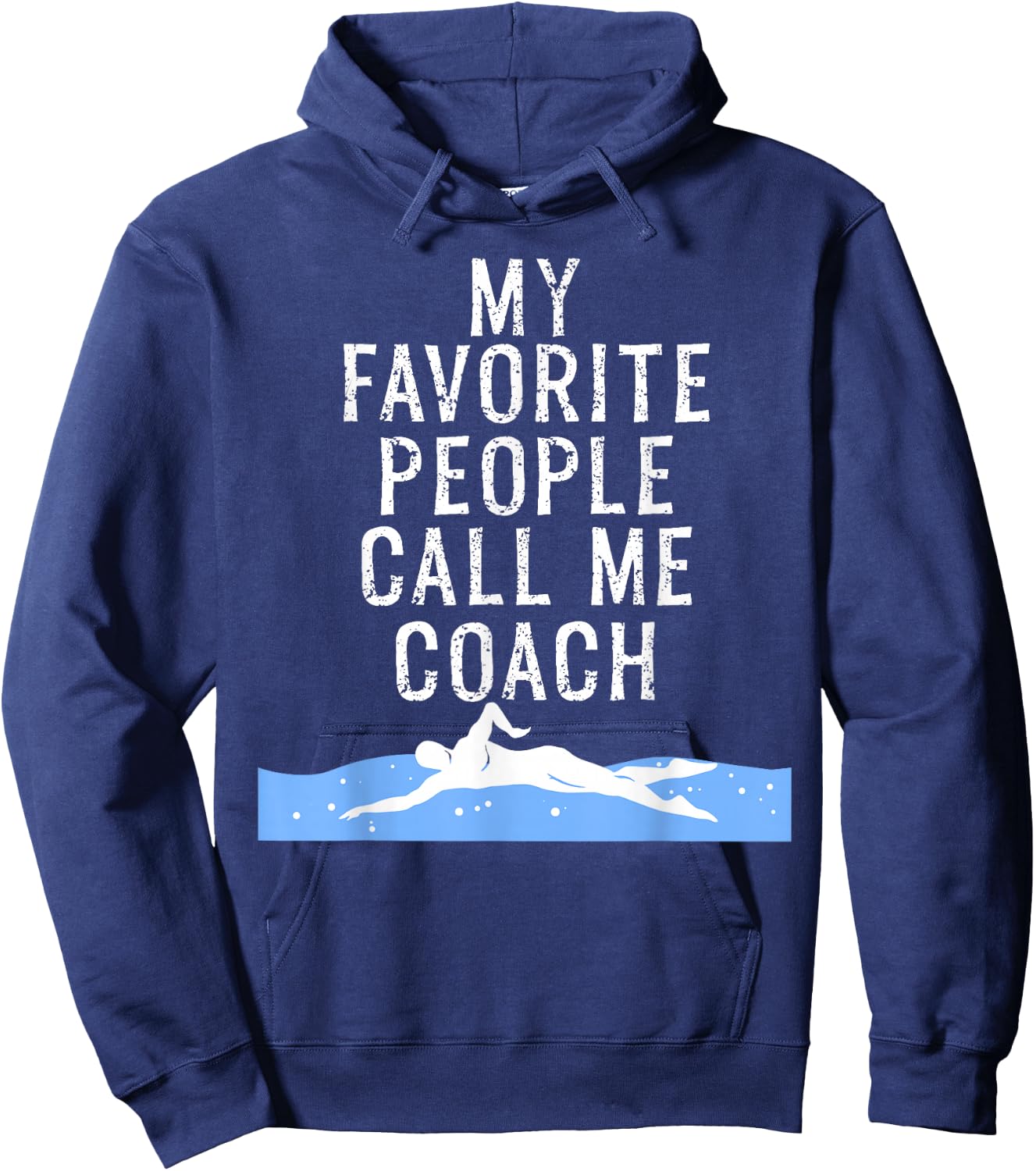 Swim Coach Cool Swimming Trainer Gift Hoodie - Hoodie | Navy