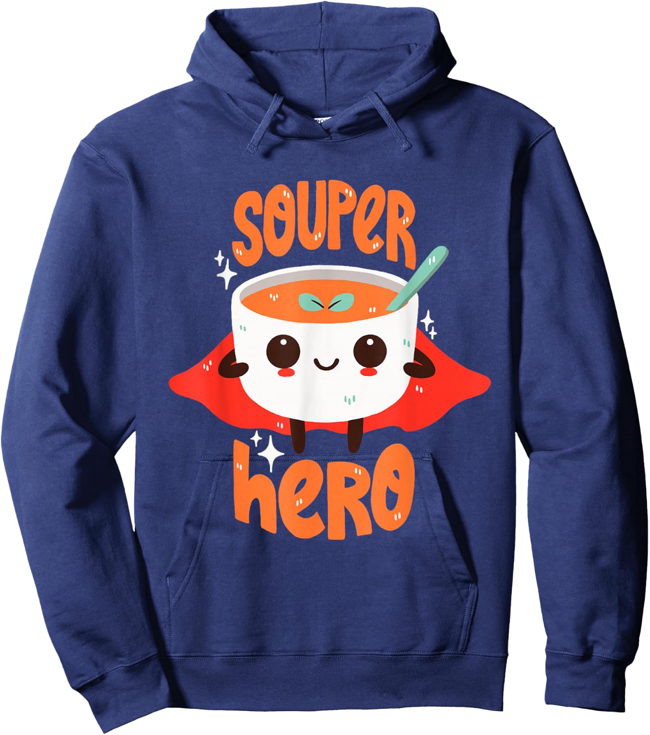 Superhero Soup Pun Hoodie - Hoodie | Navy