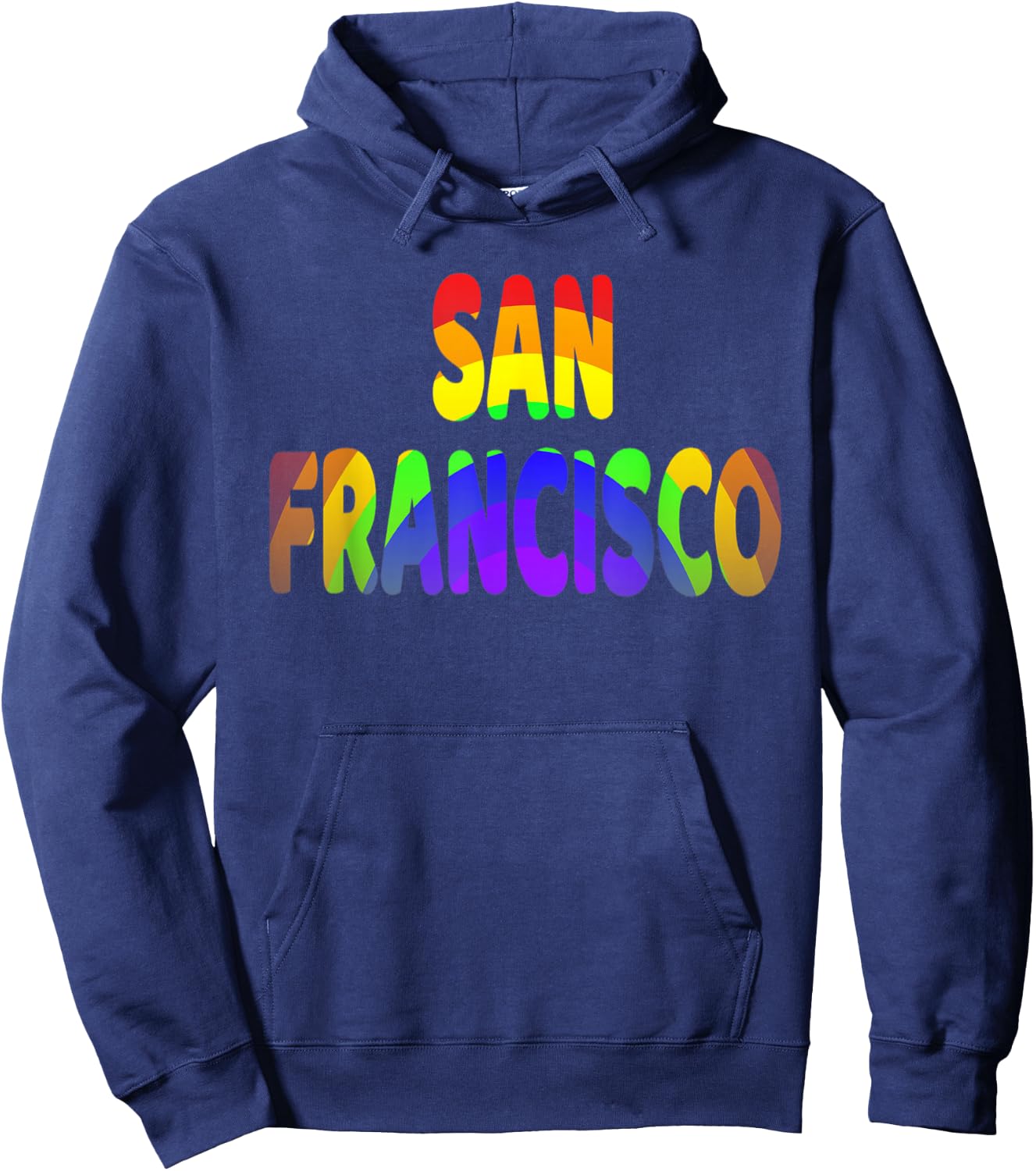 SAN FRANCISCO Rainbow Design Hoodie - Hoodie | Navy