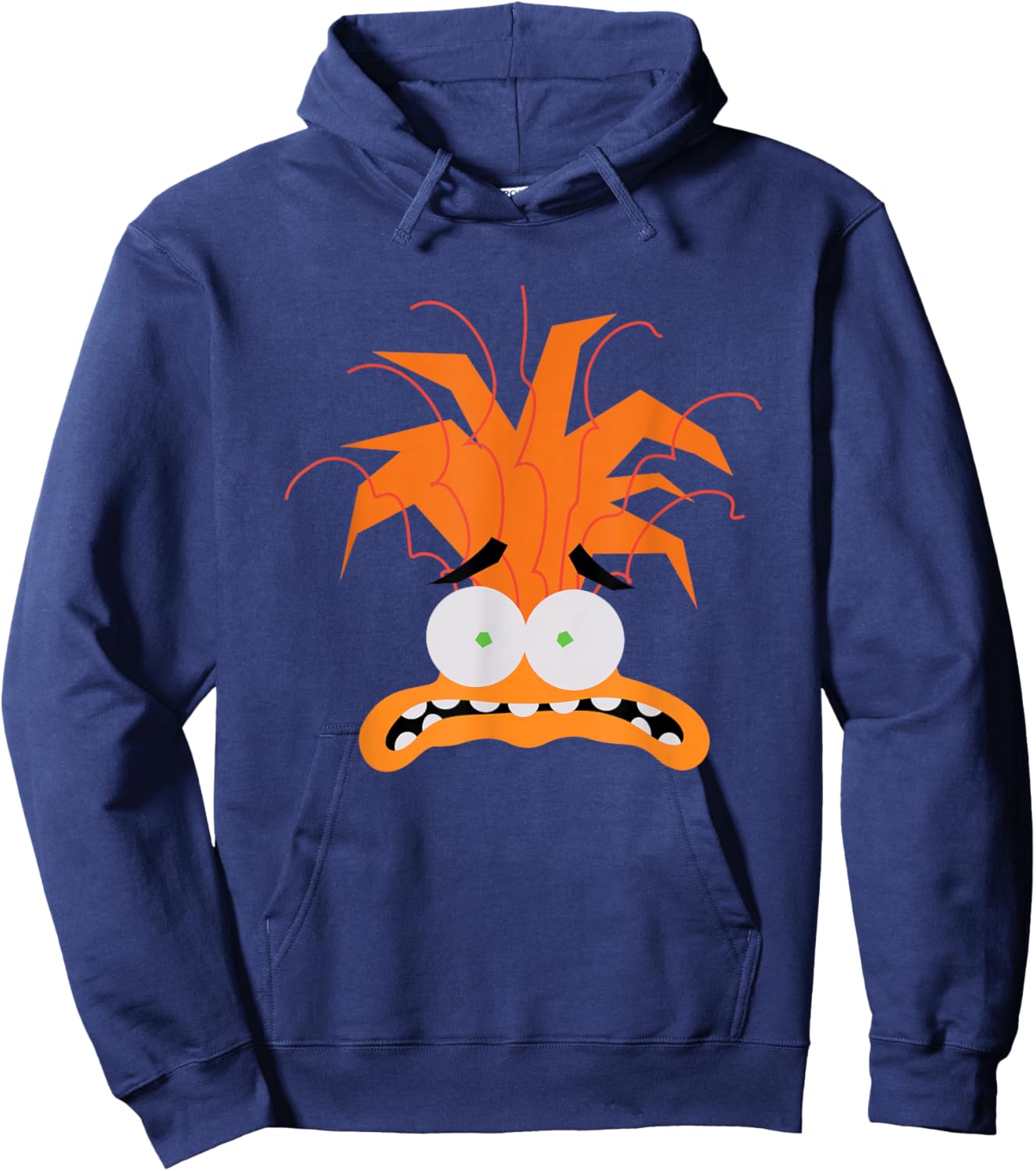Disney Pixar Inside Out 2 Anxiety Big Head Logo Hoodie - Hoodie | Navy