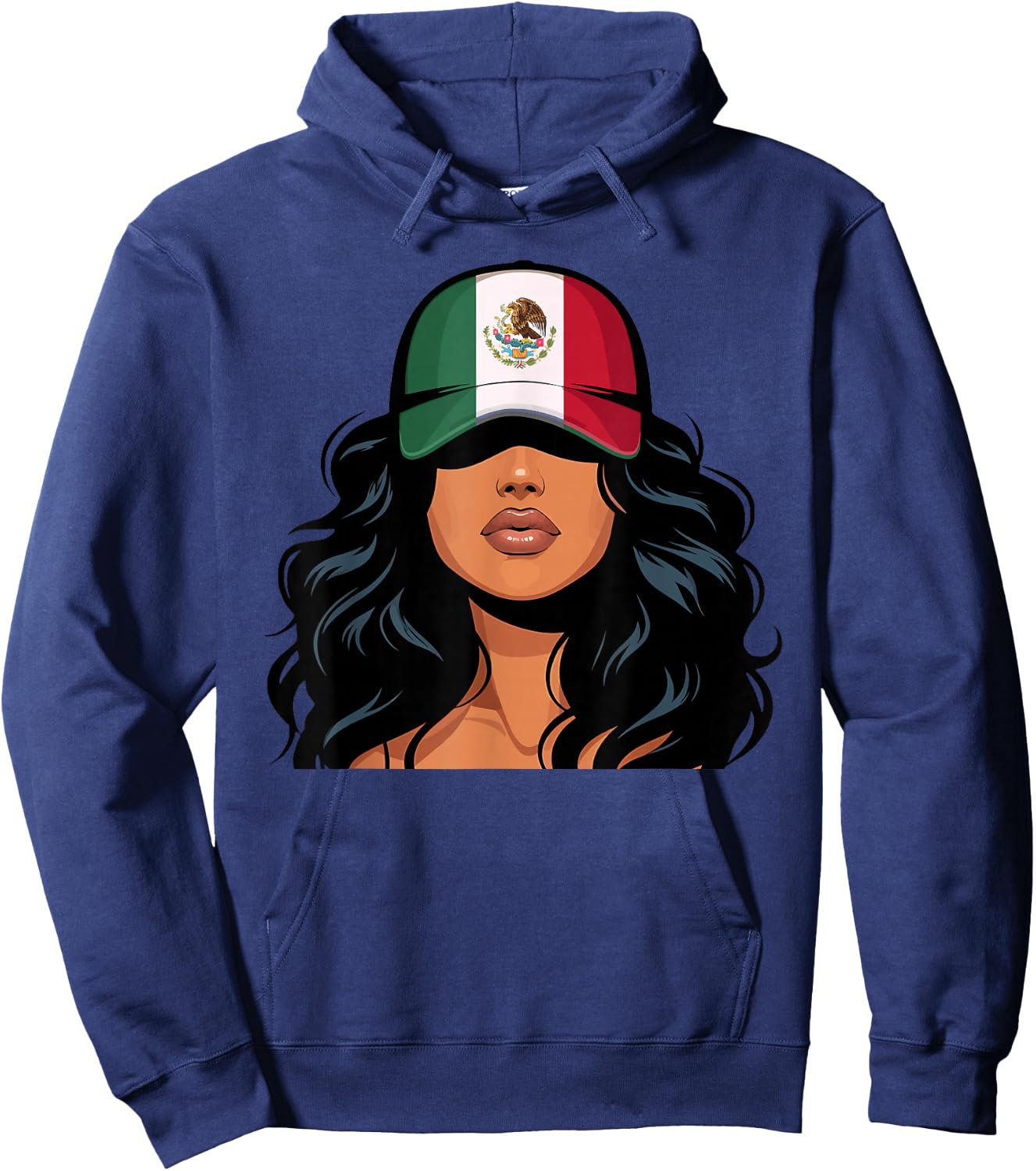 Mexican Girl Mexico Flag Proud Mexicana Women Hoodie - Hoodie | Navy