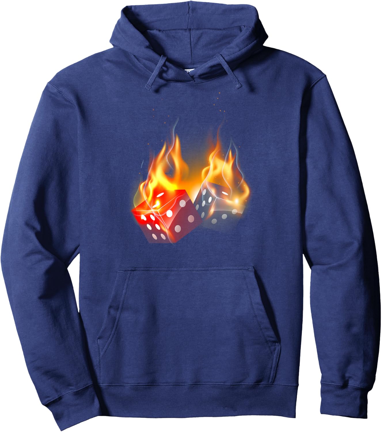 Las Vegas Casino Dice Flame Fire Cool Hoodie - Hoodie | Navy