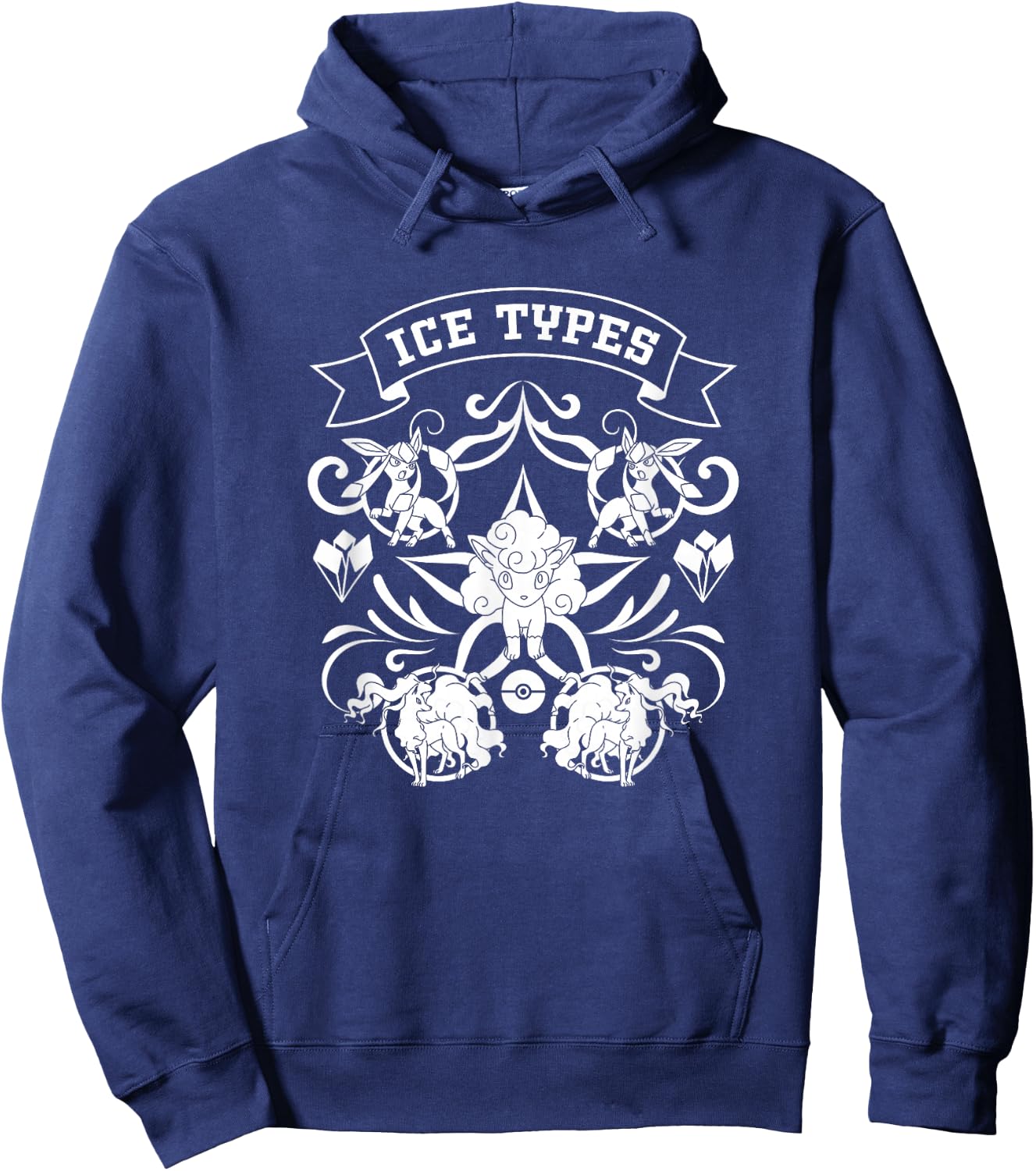 Pokémon Ice Types Beautiful Nouveau Portrait Hoodie - Hoodie | Navy