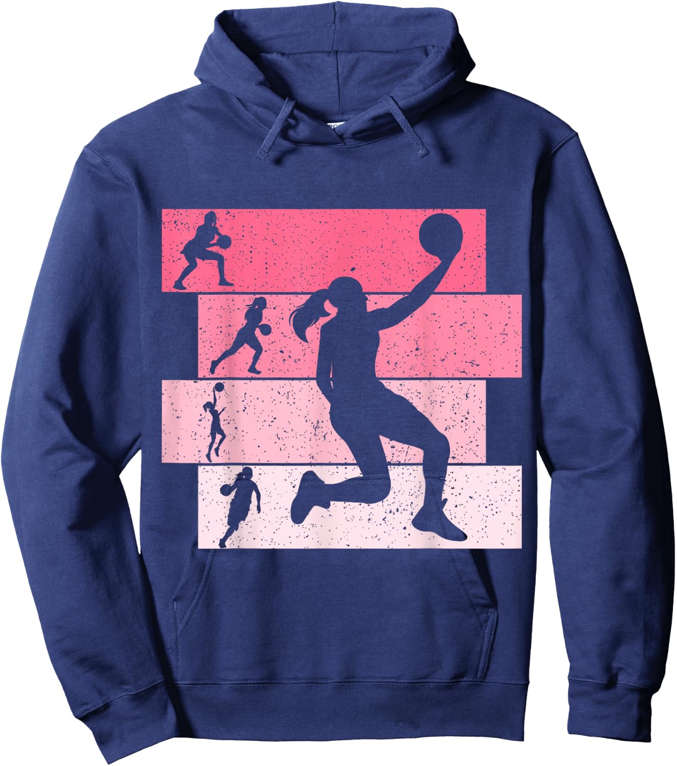 Basketball Girls Women Kids Hoodie - Hoodie | Navy