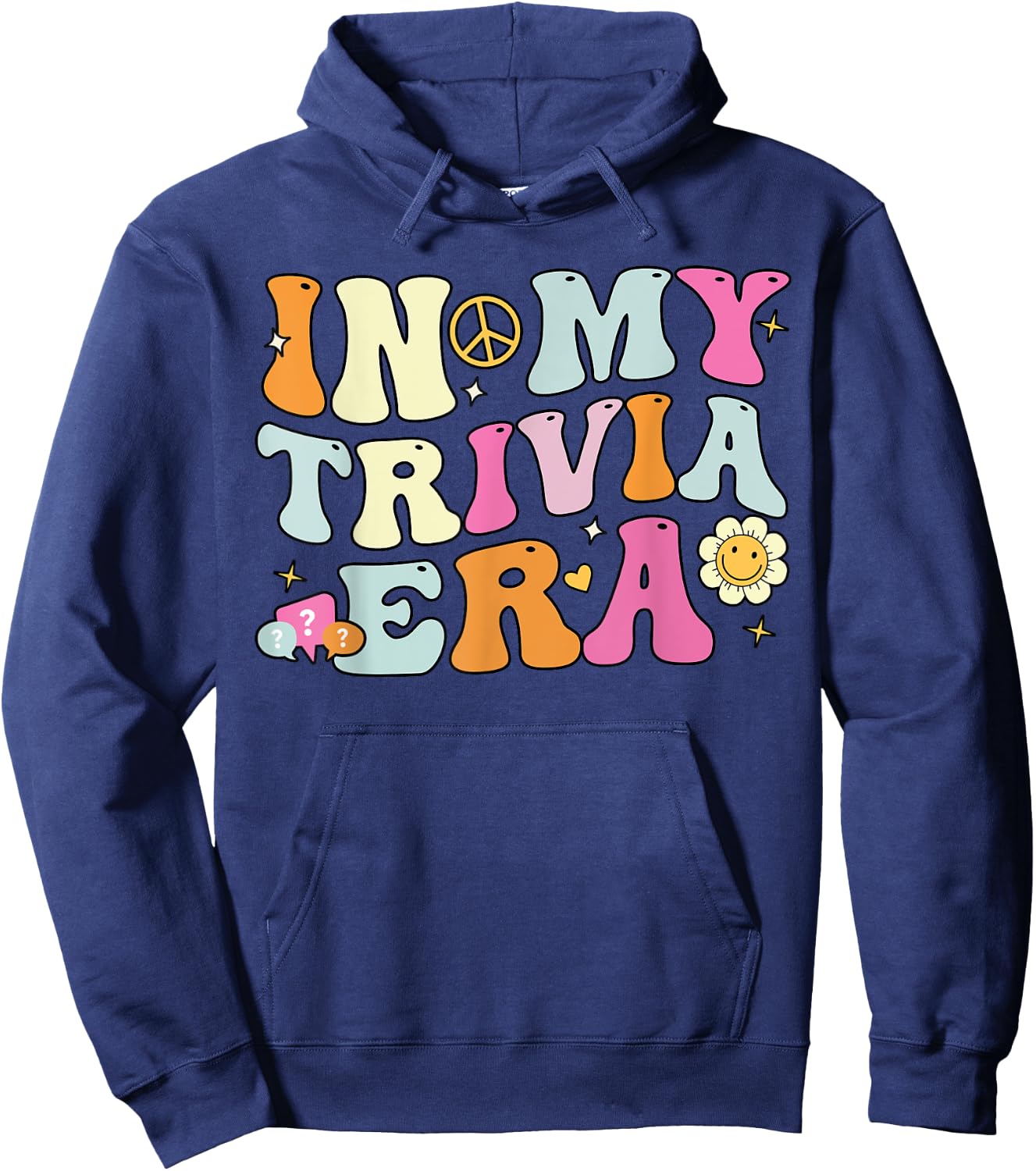 In My Trivia Era, Groovy Trivia Player Hoodie - Hoodie | Navy