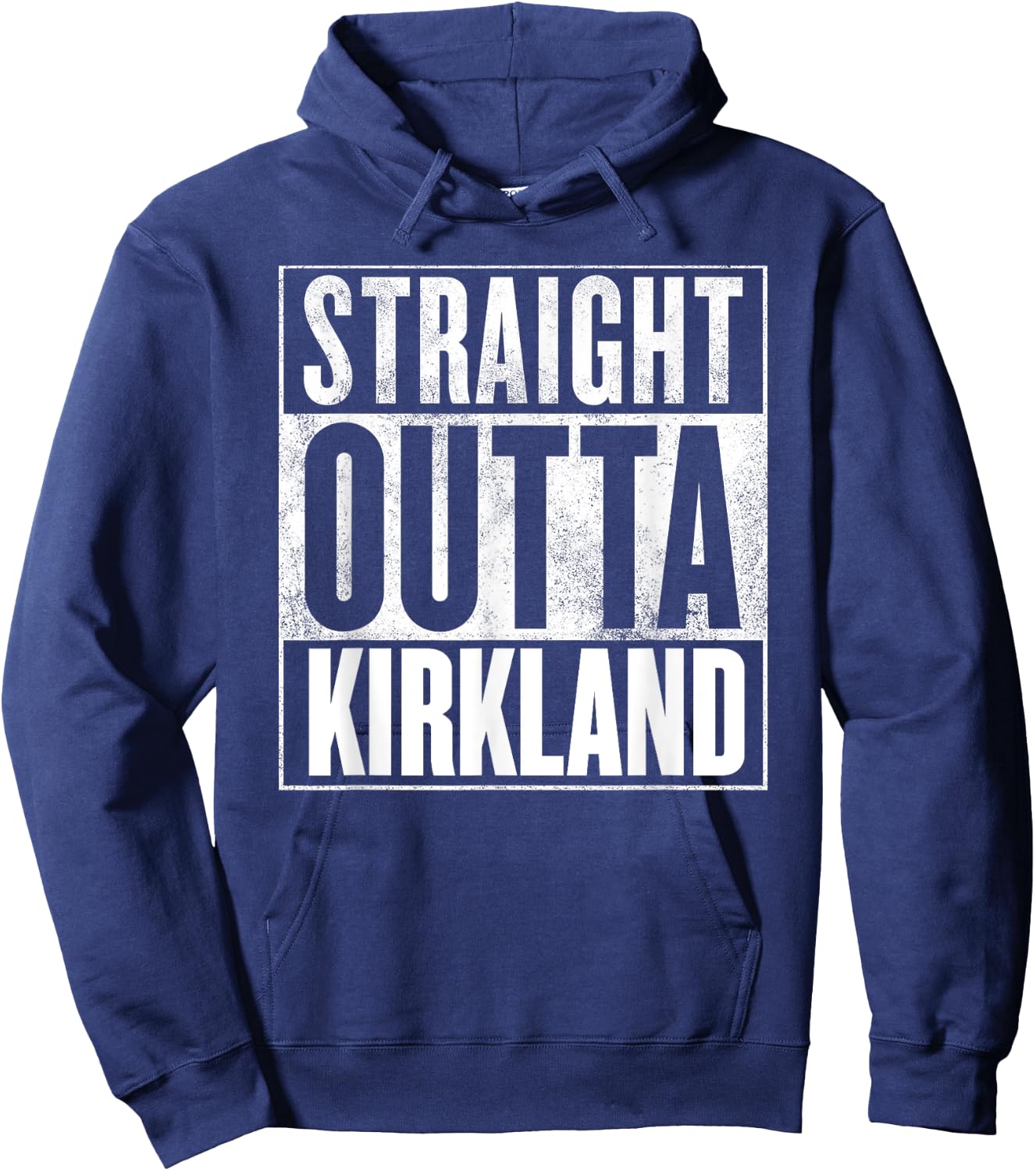 Kirkland - Retro Straight Outta Kirkland Hoodie - Hoodie | Navy