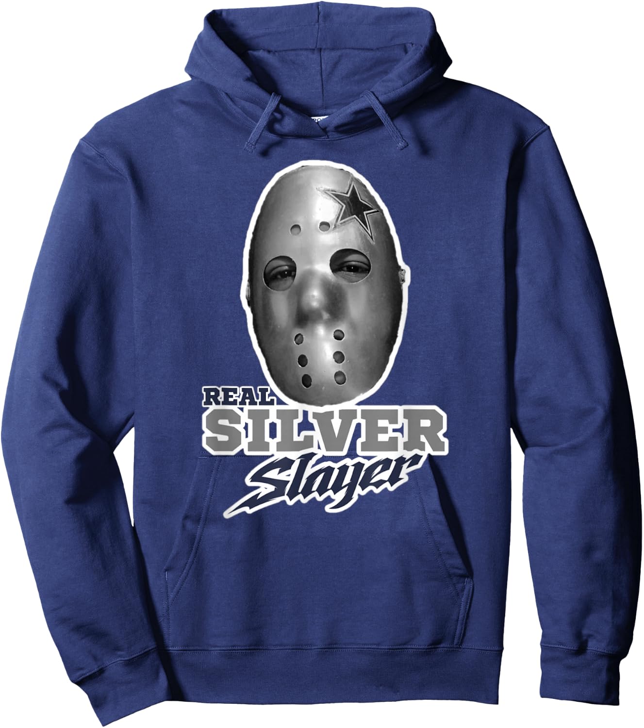 Real Silver Slayer Logo Funny Football Sports Hoodie - Hoodie | Navy