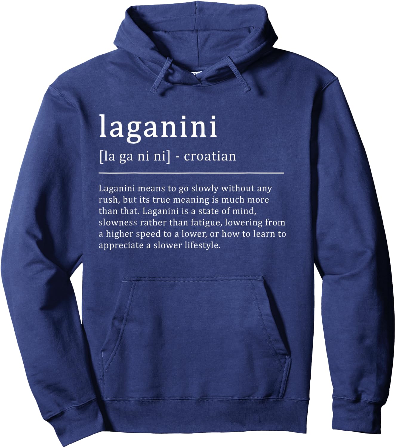 Laganini Definition Croatian Hoodie - Hoodie | Navy