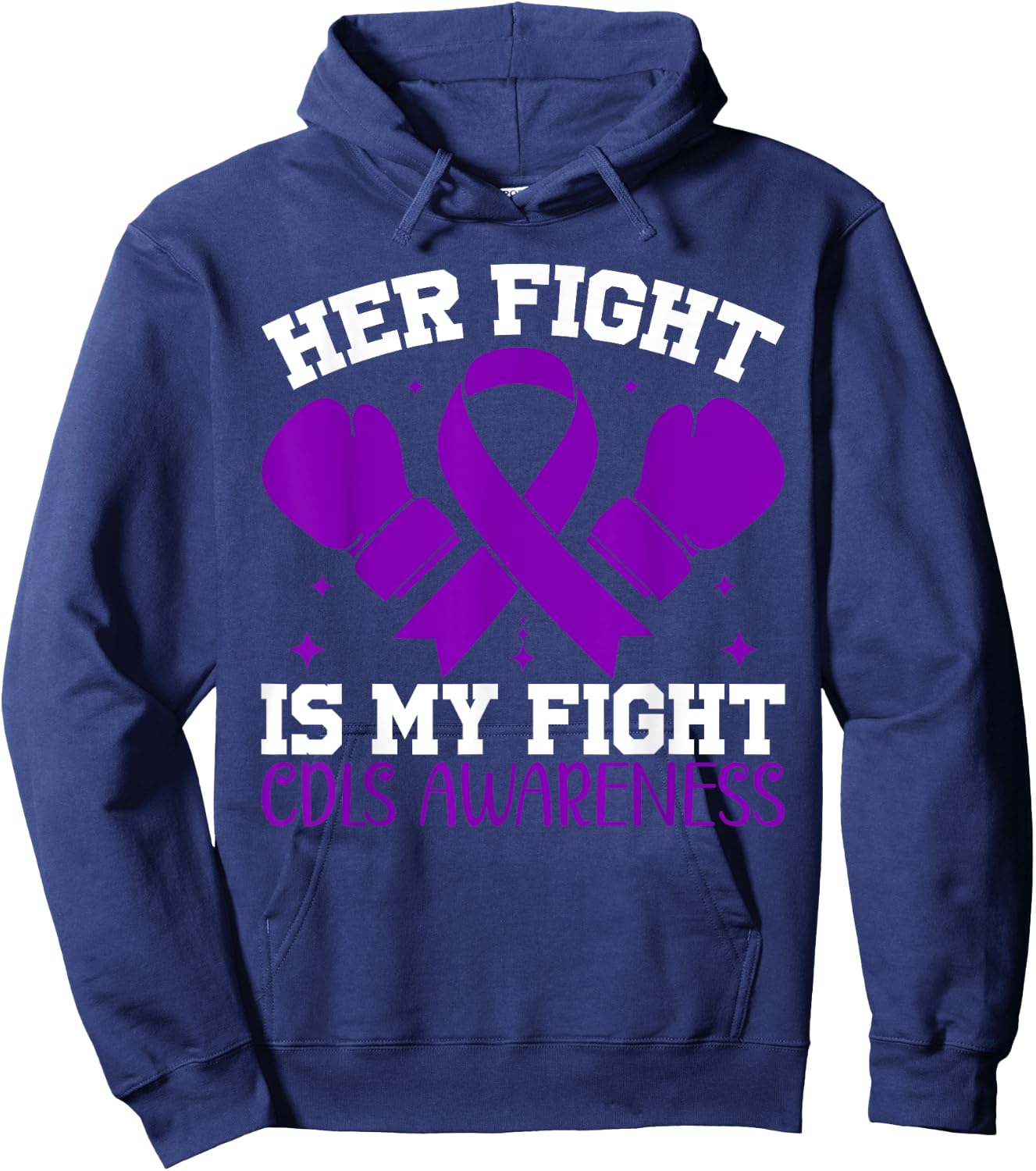 CDLS Awareness Her Fight is My Fight Hoodie - Hoodie | Navy