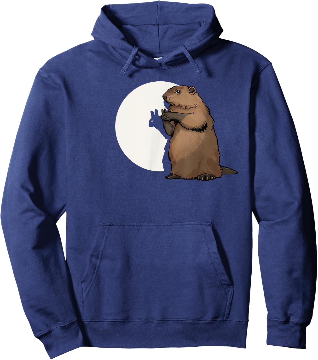 Groundhog Day Shadow Puppet Funny Gift Hoodie - Hoodie | Navy