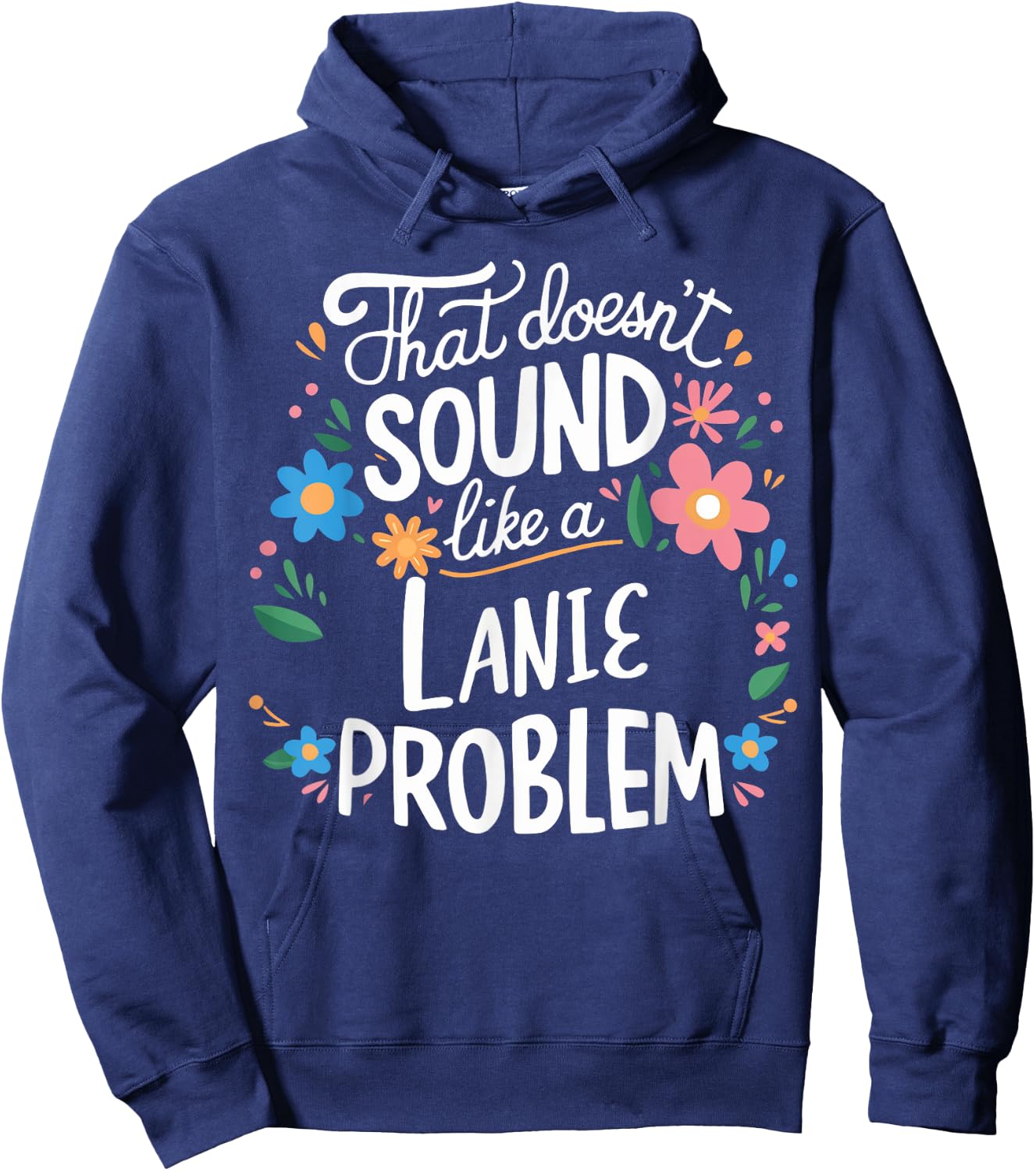 Lanie Personalized Cute Girls Lanie Name Hoodie - Hoodie | Navy