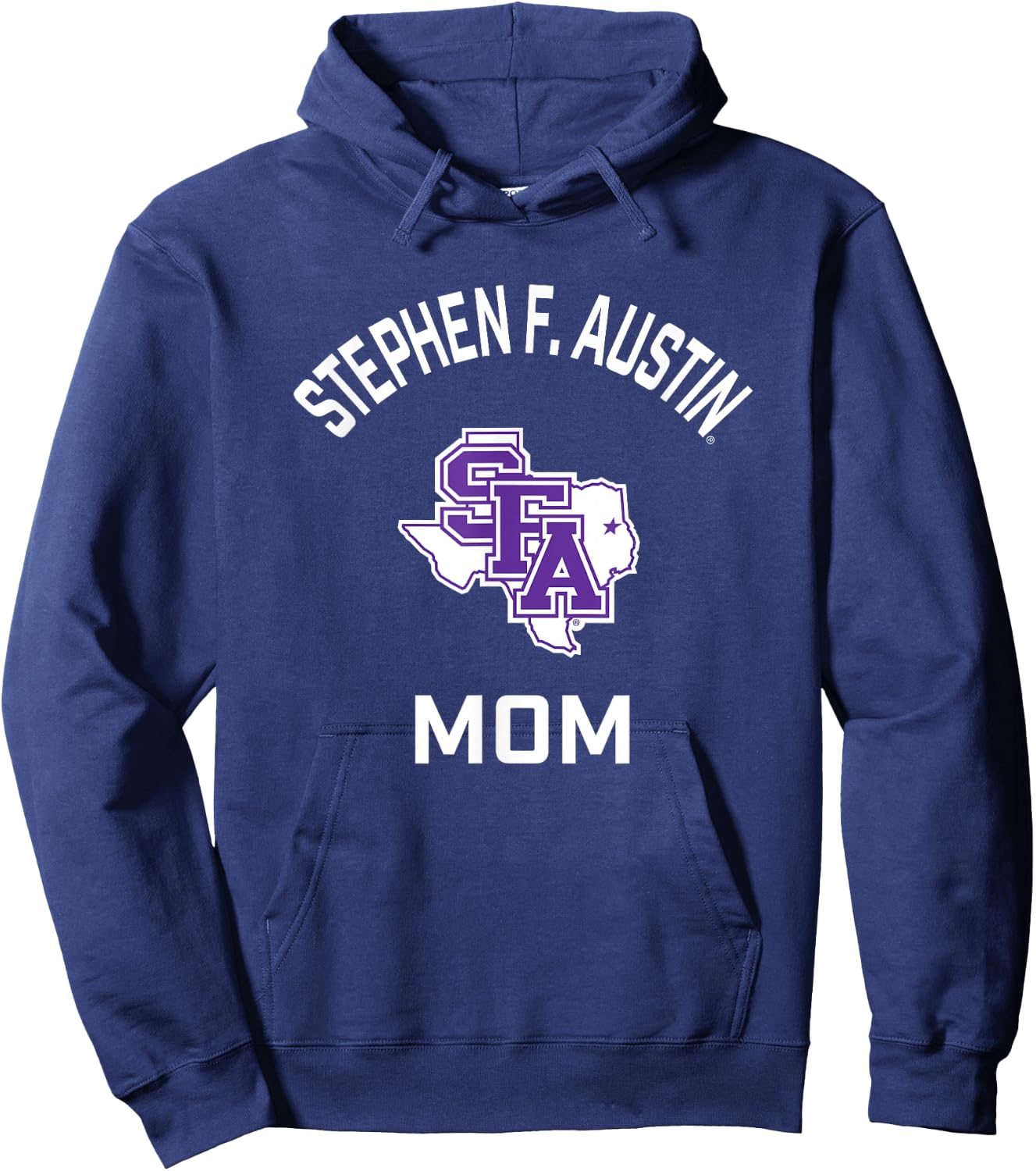 Stephen F. Austin State Lumberjacks Arched Mom Hoodie - Hoodie | Navy