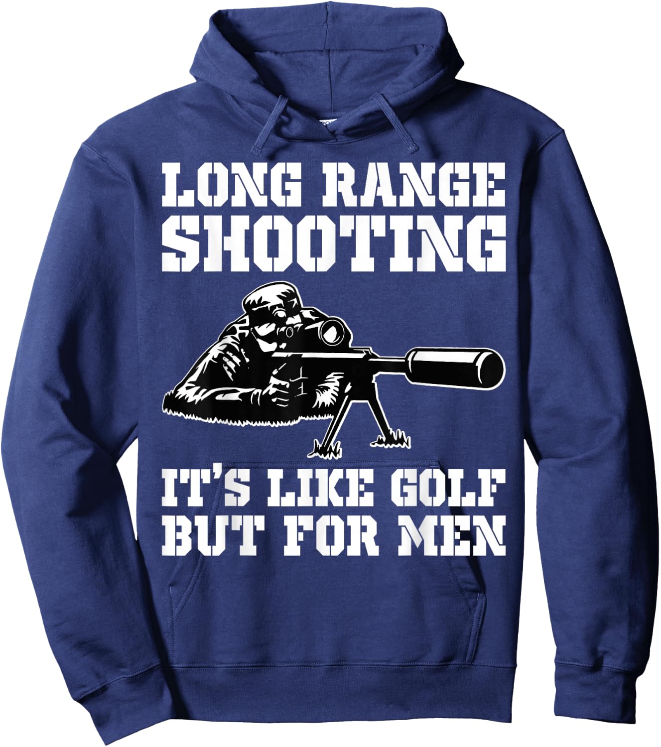 Long Range Shooting It's Like Golf But Veteran Hoodie - Hoodie | Navy