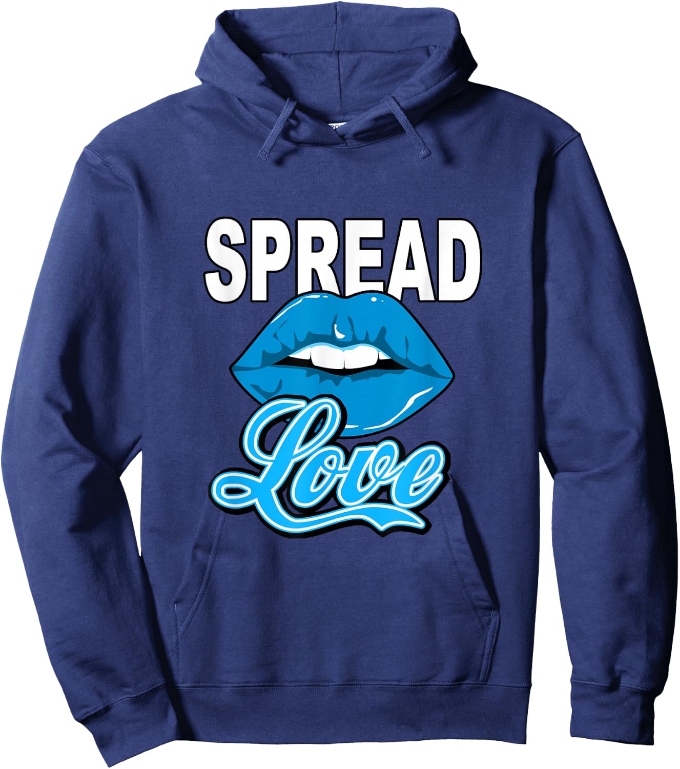 Blue Spread All The LOVE Blue Graphic Hoodie - Hoodie | Navy