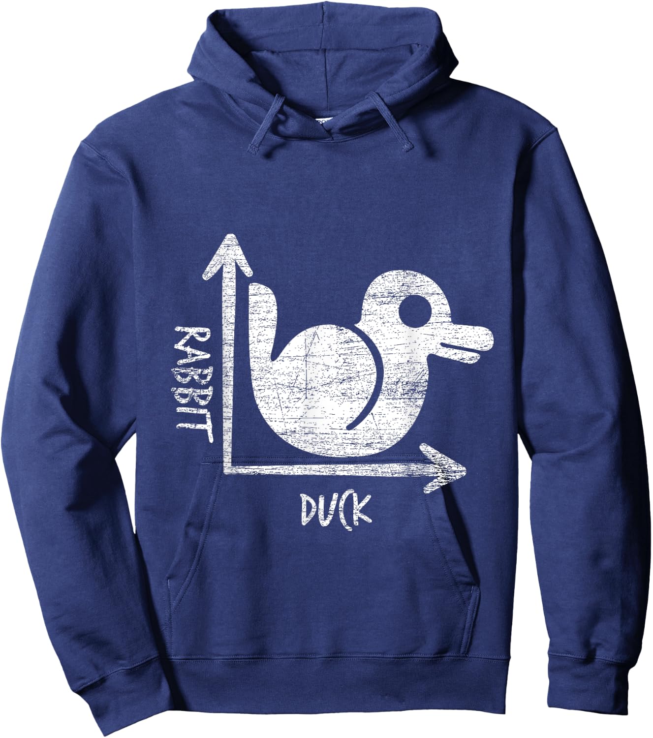 Funny Optical Illusion Gift Duck Or Rabbit Hoodie - Hoodie | Navy