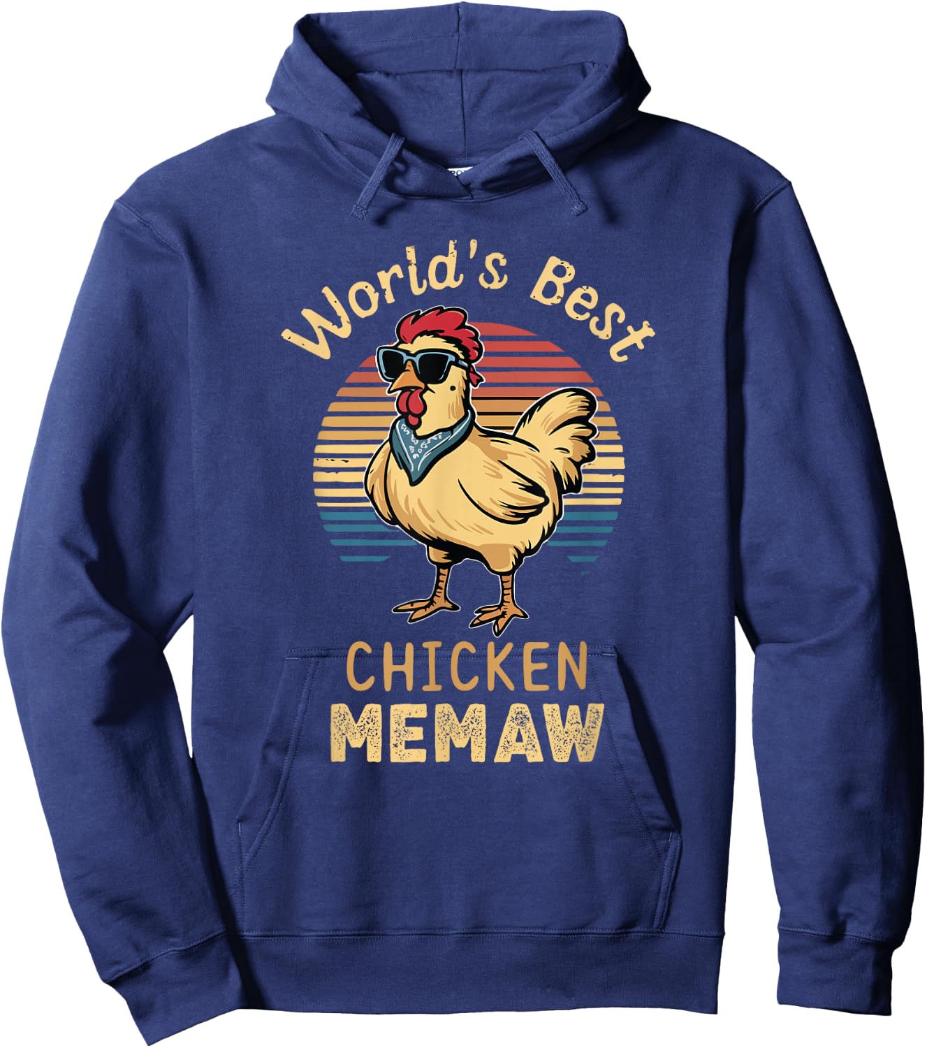 World's Best Chicken Memaw Hen Farmer Lover Hoodie - Hoodie | Navy