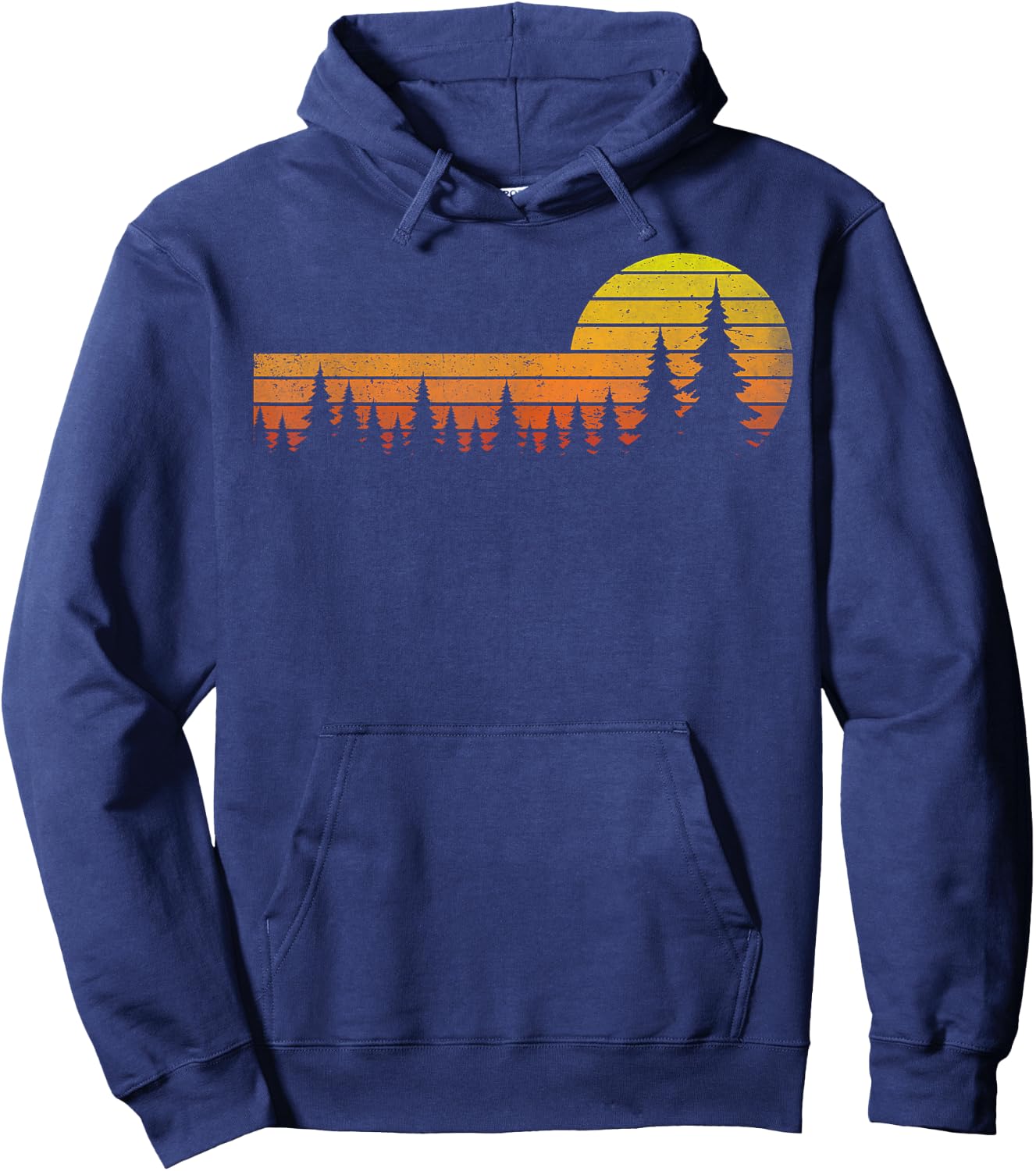 Trees Wildlife Nature Vintage Forest Hoodie - Hoodie | Navy