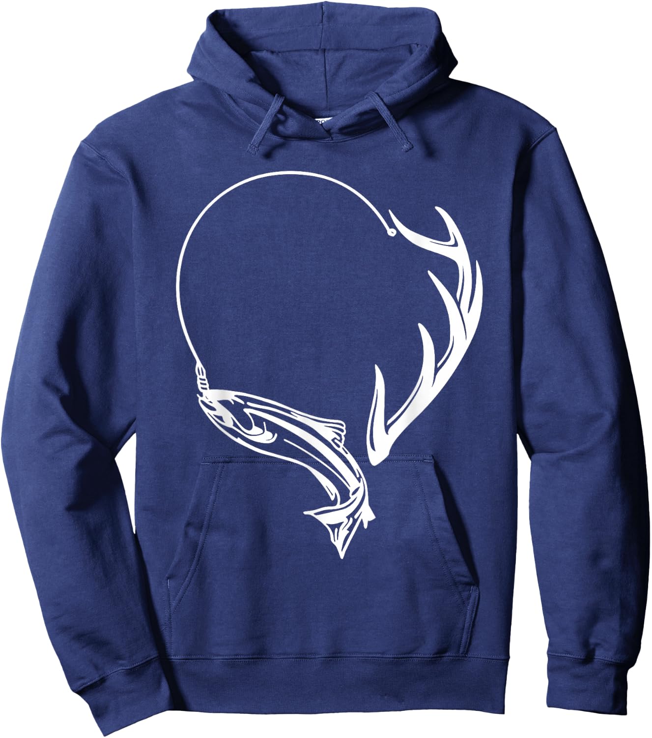 Fishing & Shed Hunter Antler Elk, Deer- hunting Hoodie - Hoodie | Navy