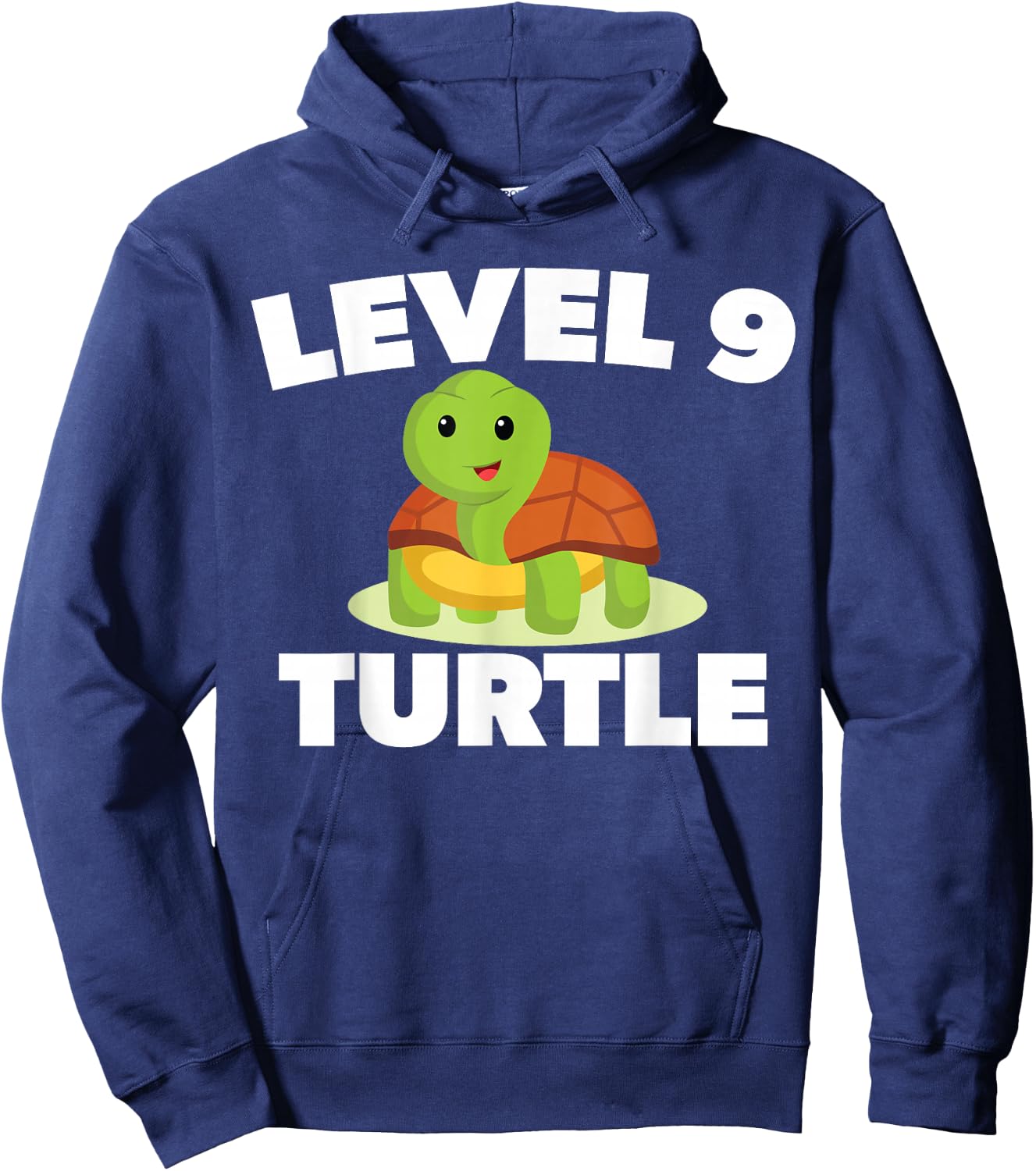 Funny Level 9 Turtle Meme Hoodie - Hoodie | Navy