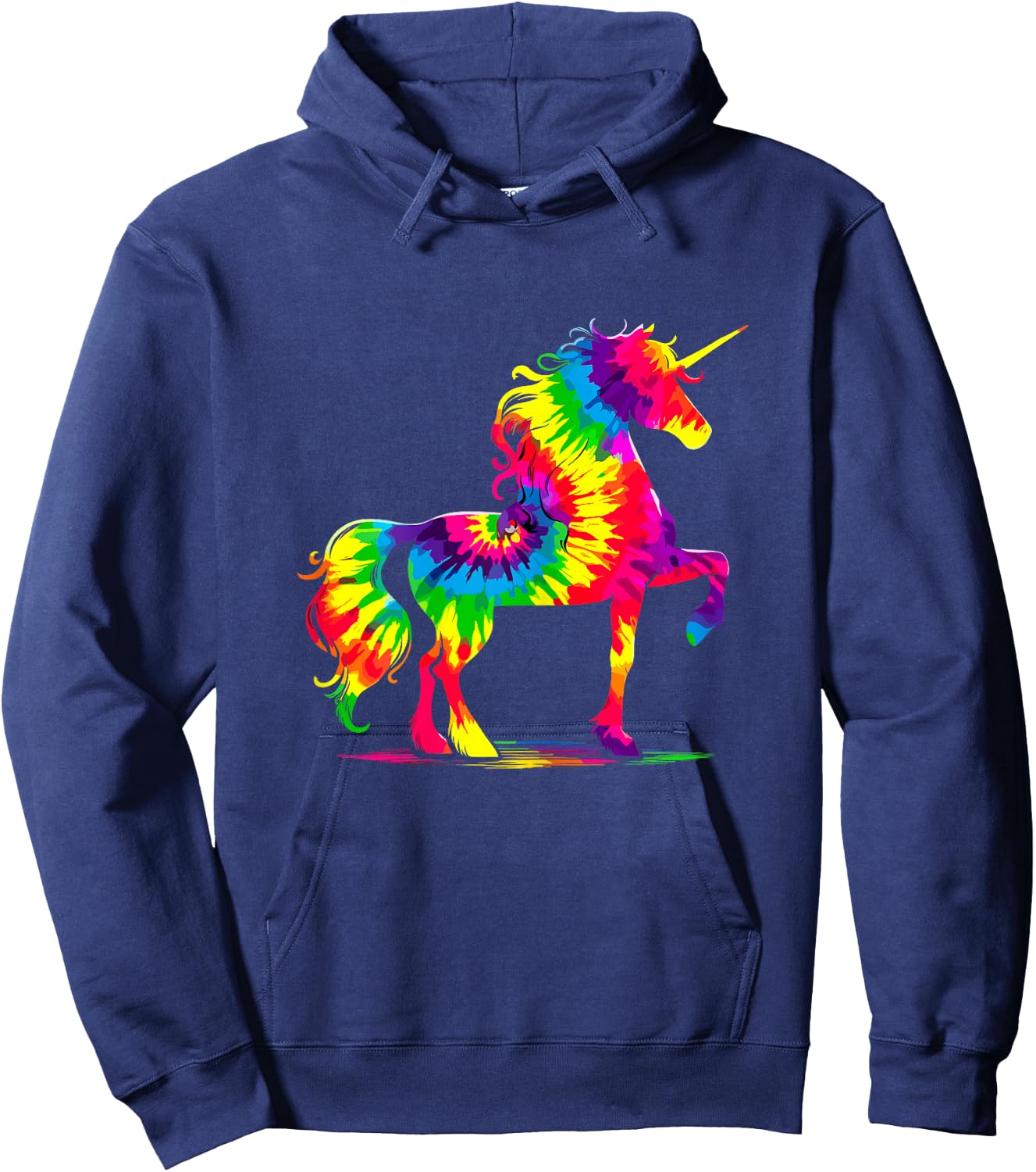 Unicorn Tie-Dye Horse Hoodie - Hoodie | Navy
