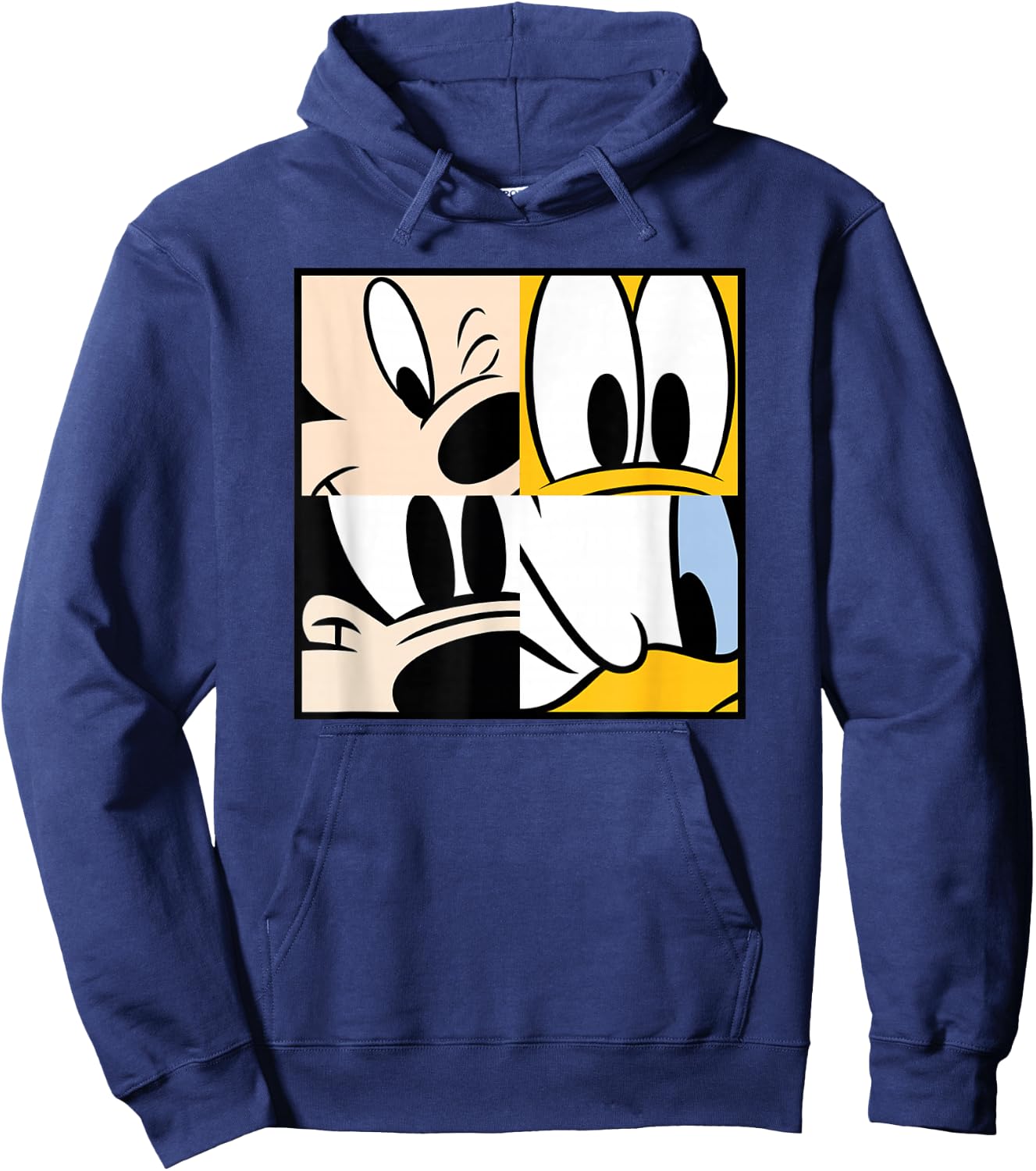 Mickey, Pluto, Goofy, & Donald Squares Hoodie - Hoodie | Navy
