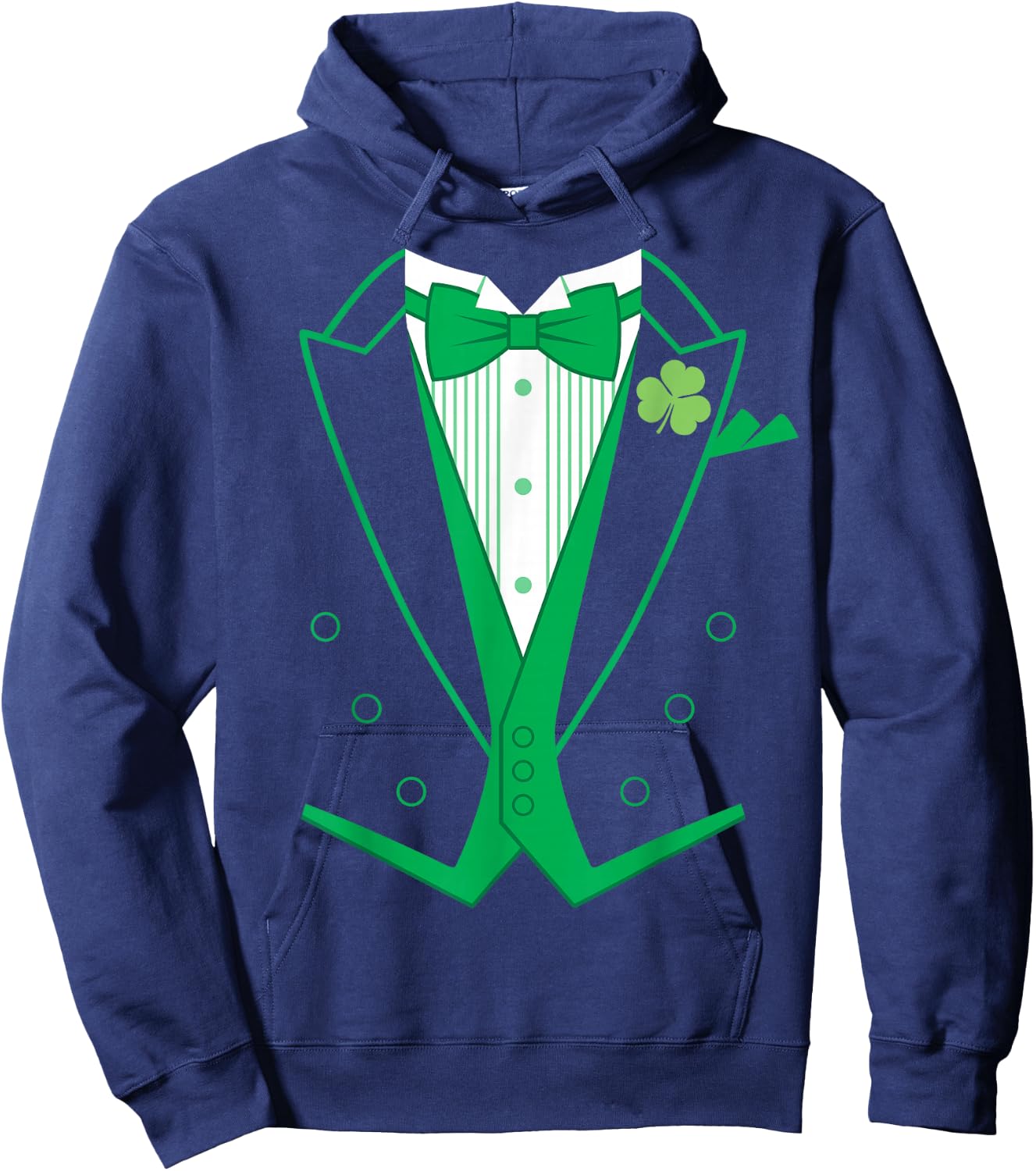 Irish Formal Tuxedo St. Patrick's Day Hoodie - Hoodie | Navy