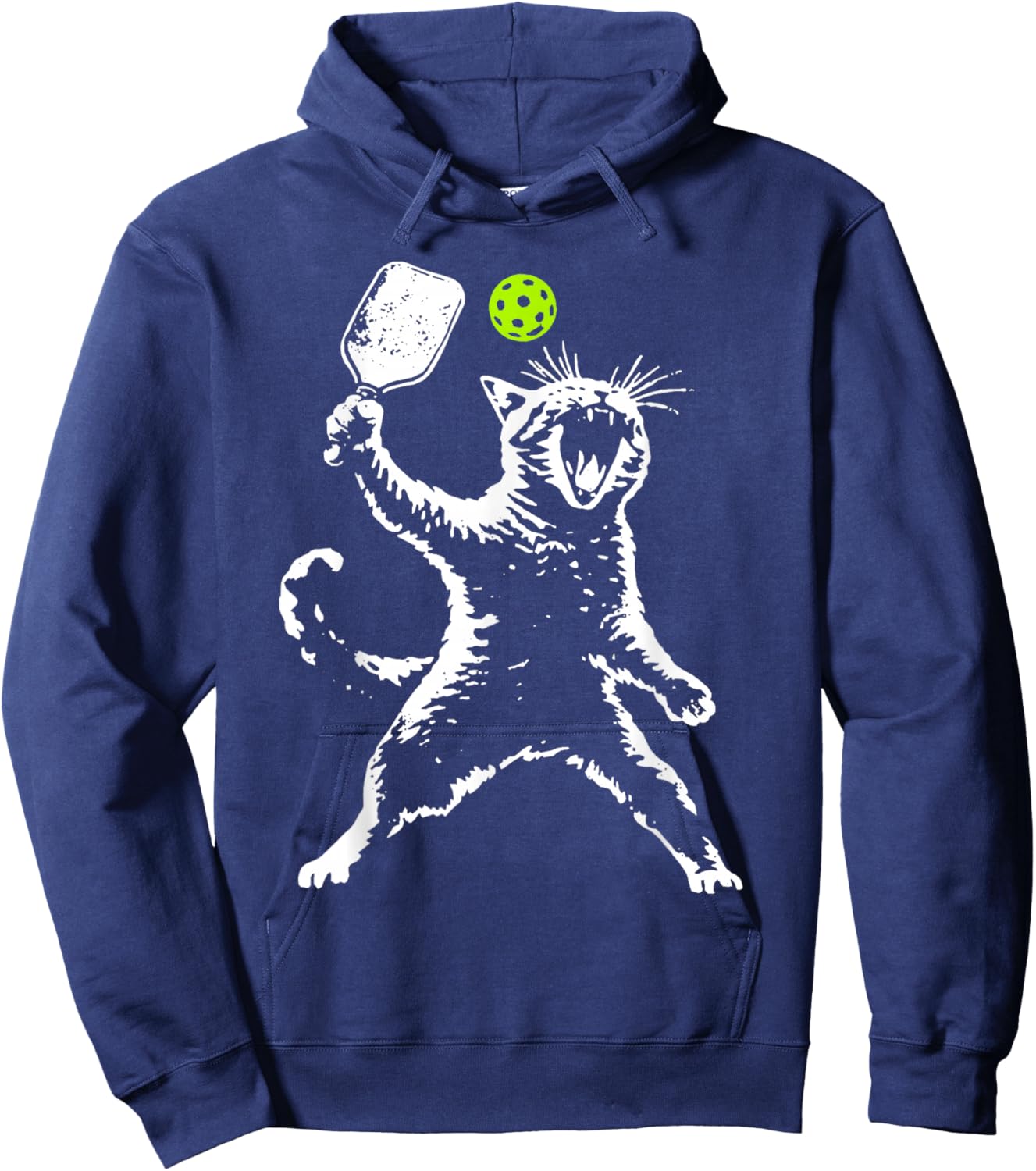 Cat Pickleball Hoodie - Hoodie | Navy