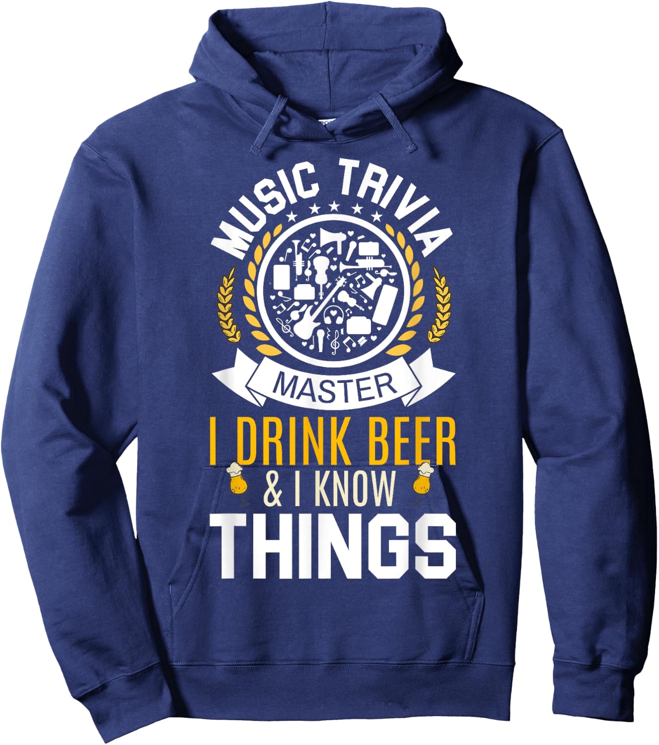 Music Trivia Master Funny Drinking Game Gifts Hoodie - Hoodie | Navy