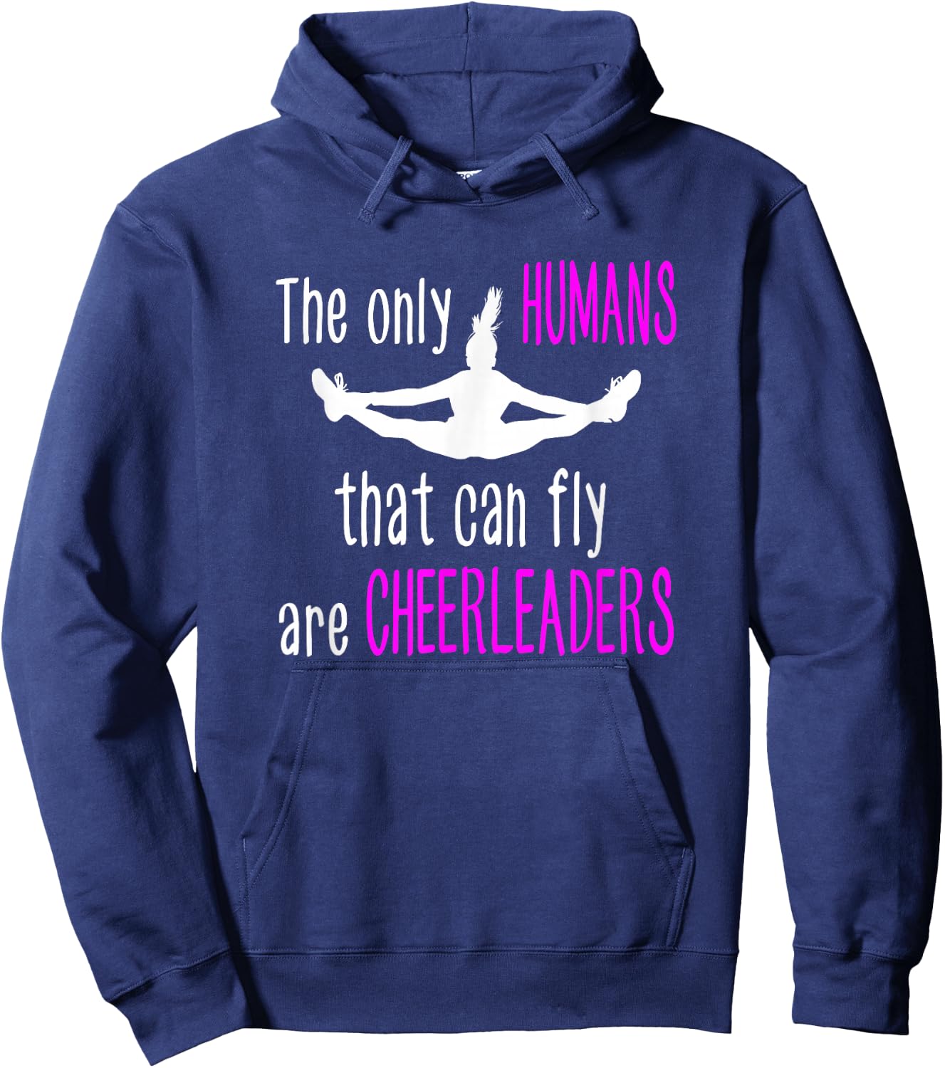 Cheerleading Pretty Little Flyer Cheer Quotes Hoodie - Hoodie | Navy