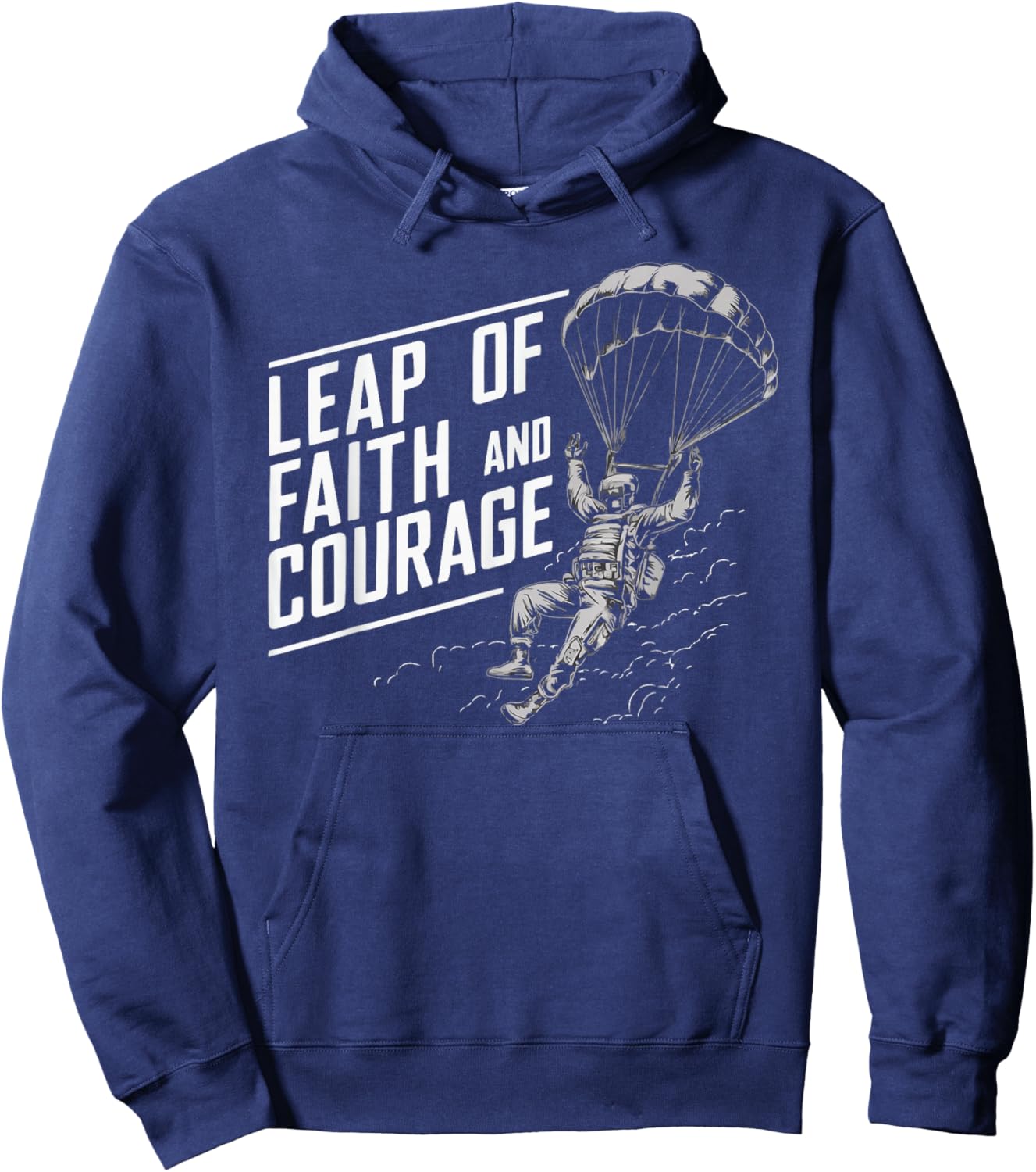 Airborne Paratrooper Military Soldier Parachute Hoodie - Hoodie | Navy