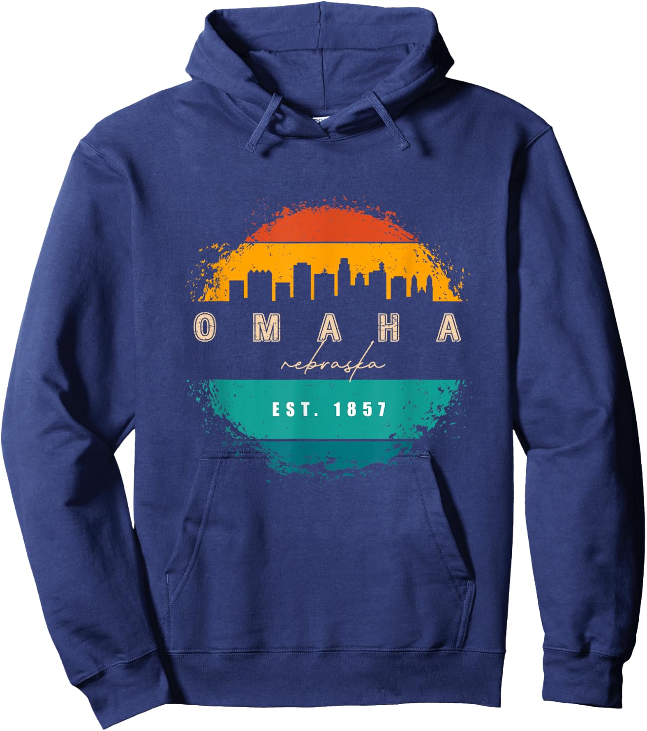 City of Omaha Nebraska Hoodie - Hoodie | Navy